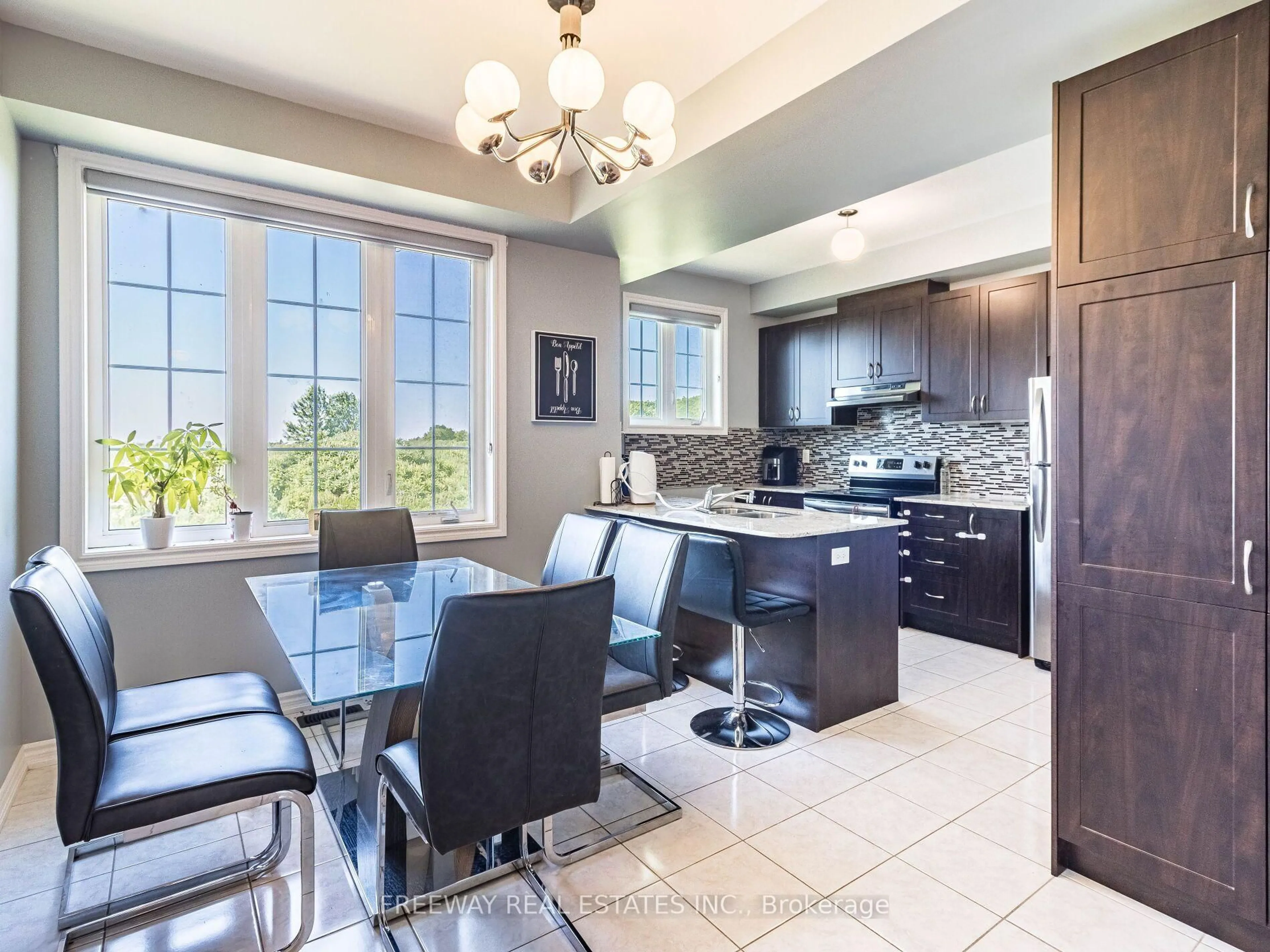 Contemporary kitchen, ceramic/tile floor for 46 Miami Grve, Brampton Ontario L6Z 0H7