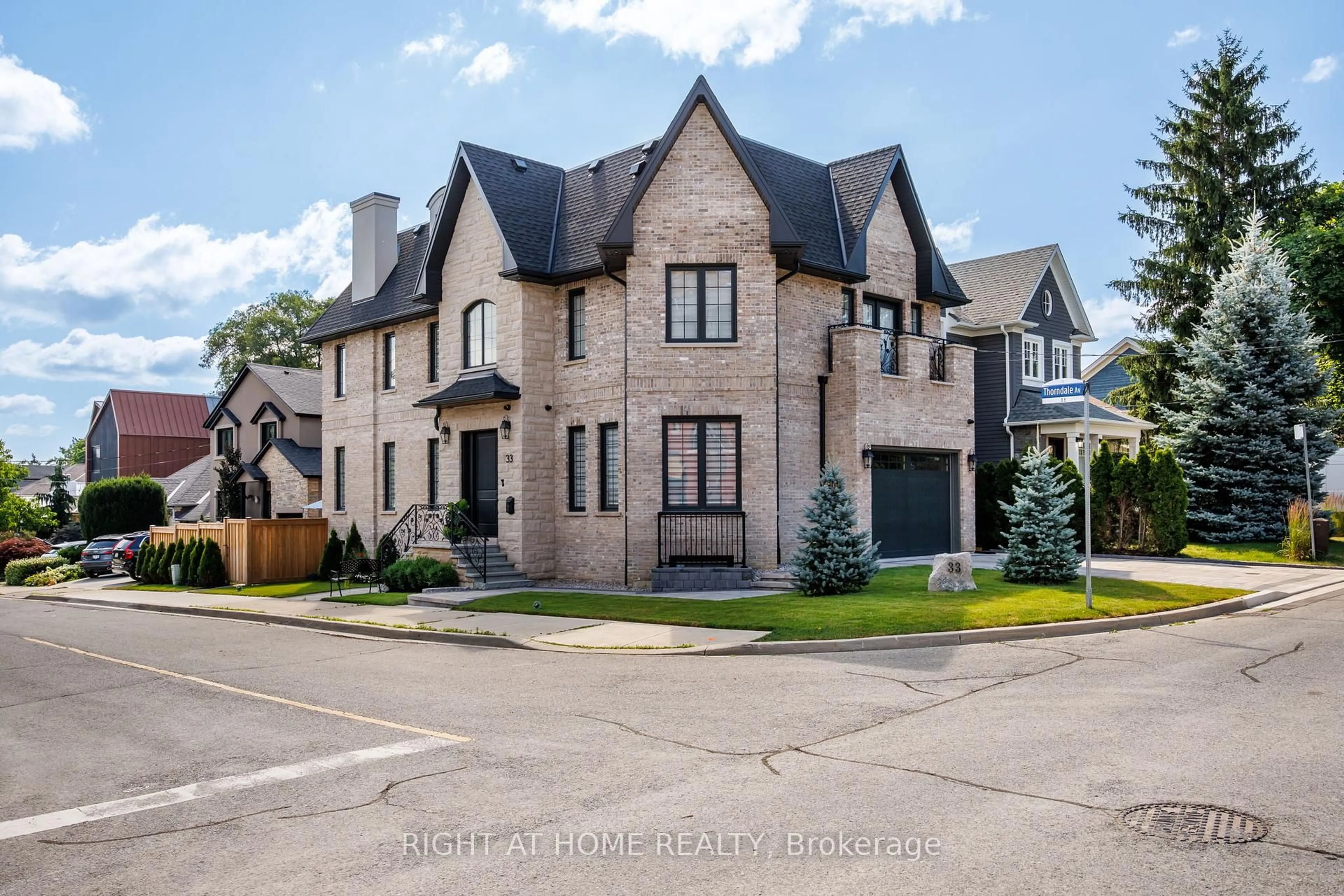 Home with brick exterior material, street for 33 Thorndale Ave, Toronto Ontario M8X 1W8