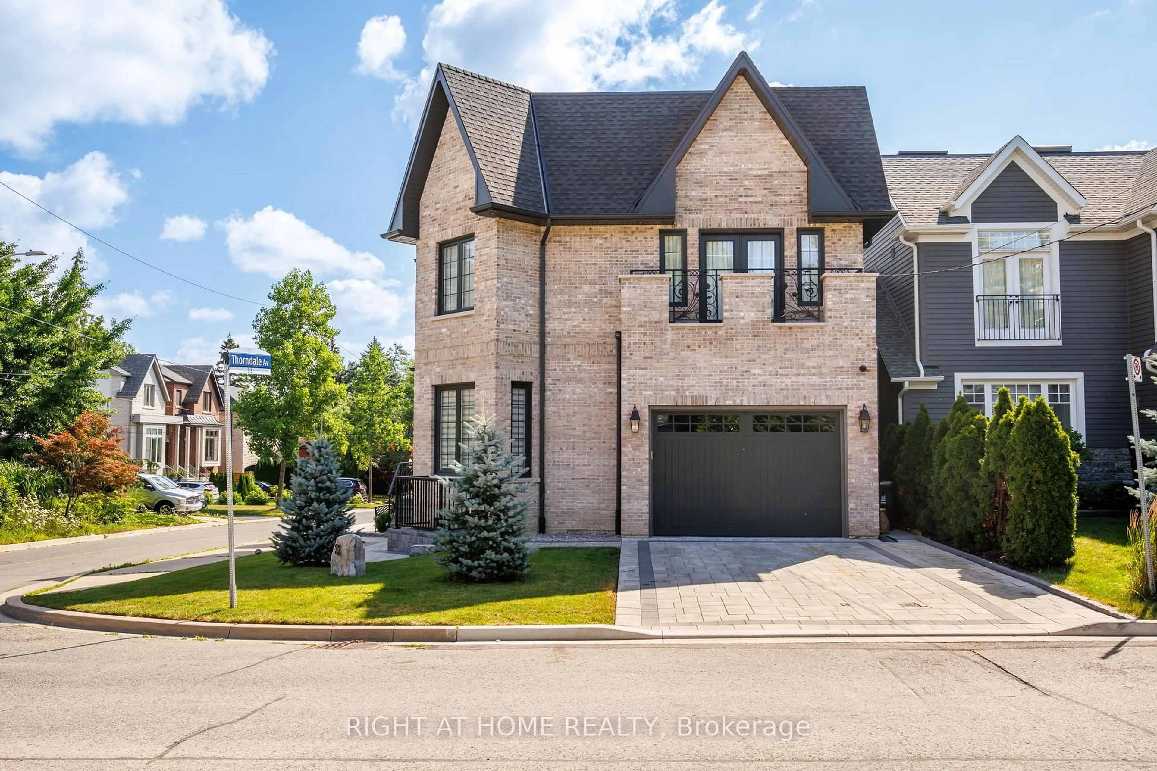 Home with brick exterior material, street for 33 Thorndale Ave, Toronto Ontario M8X 1W8
