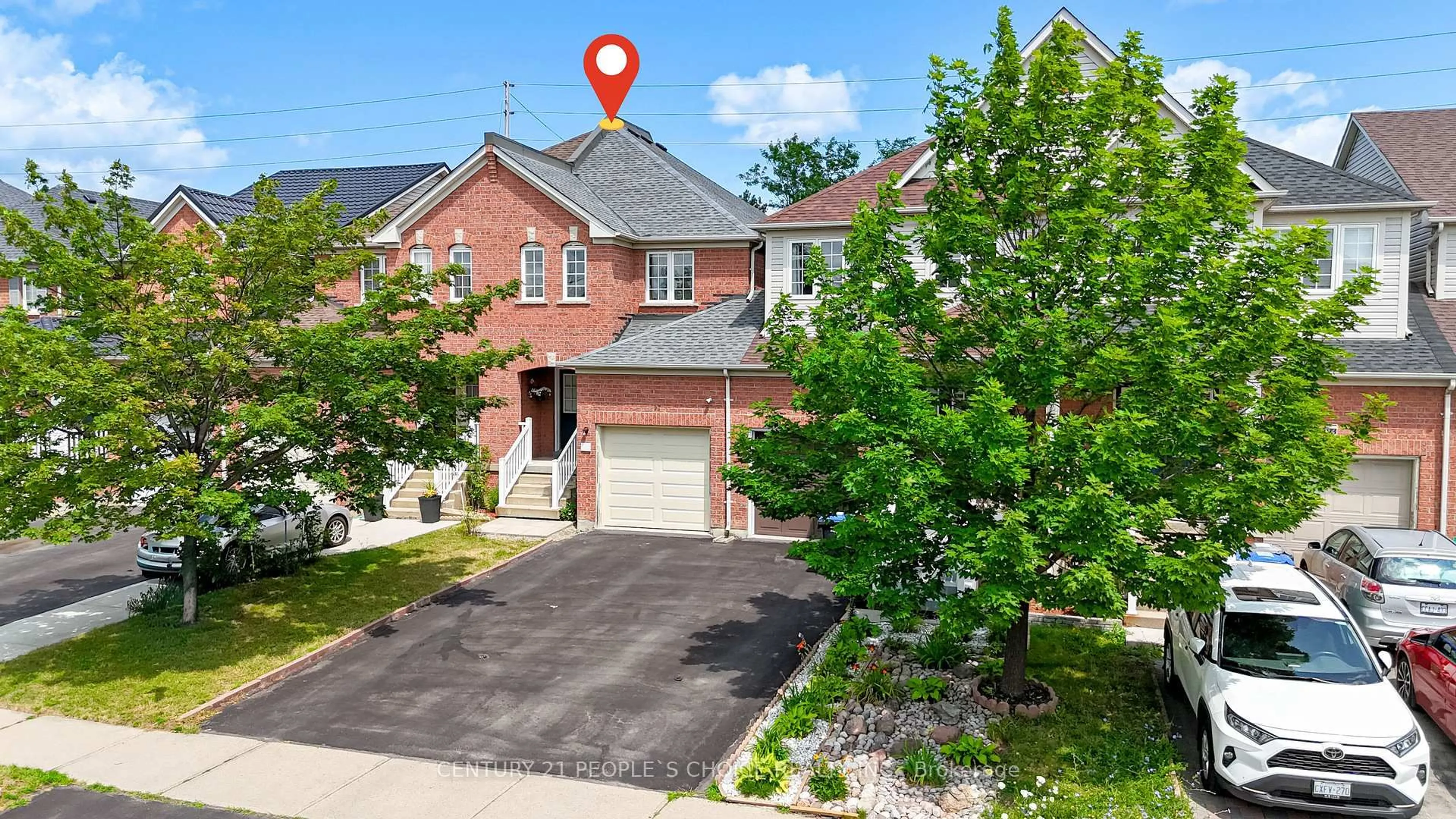 A pic from outside/outdoor area/front of a property/back of a property/a pic from drone, street for 97 Zia Dodda Cres, Brampton Ontario L6P 1J4