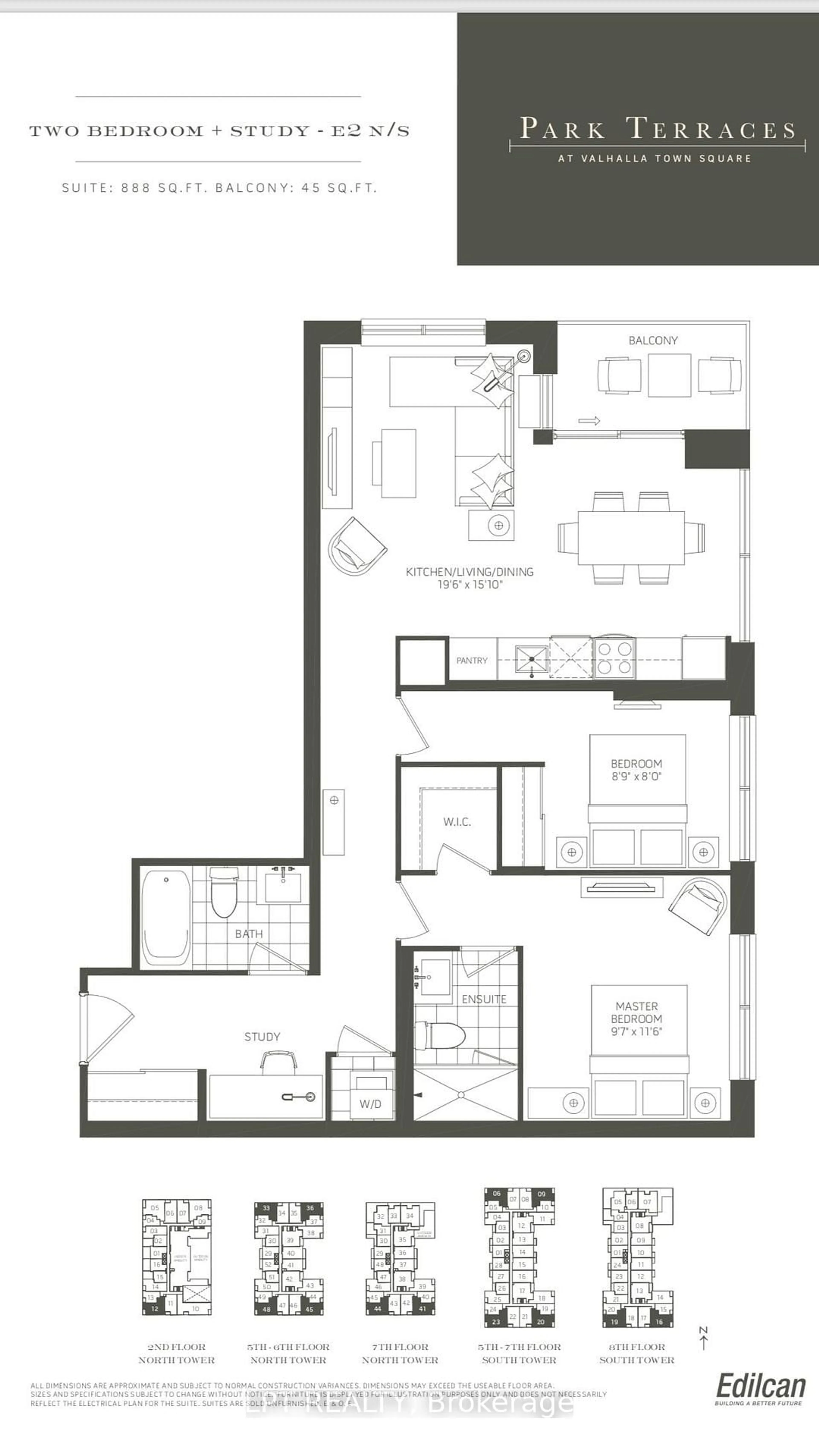 Floor plan for 10 Gibbs Rd #709, Toronto Ontario M9B 0E2