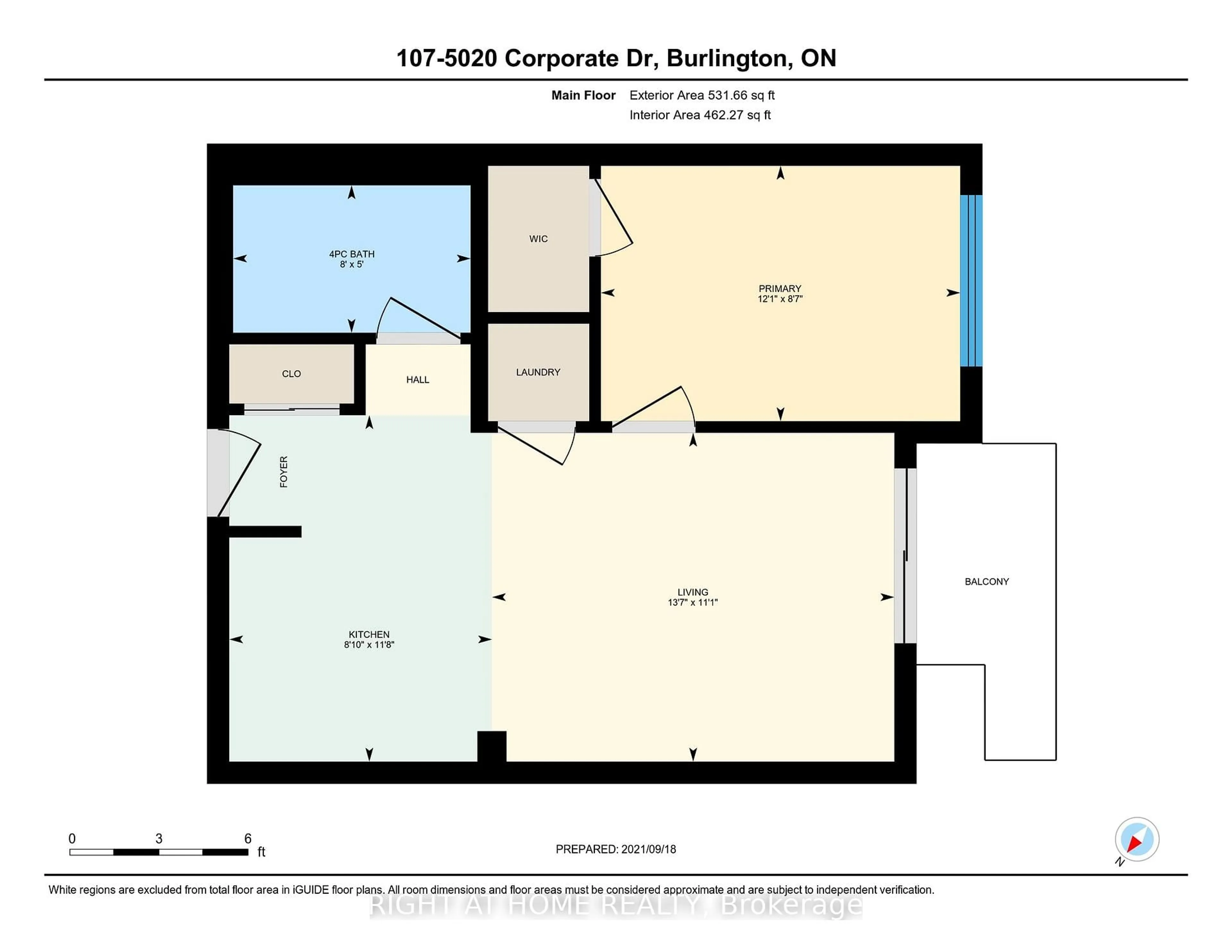 Floor plan for 5020 Corporate Dr #107, Burlington Ontario L7L 0H7