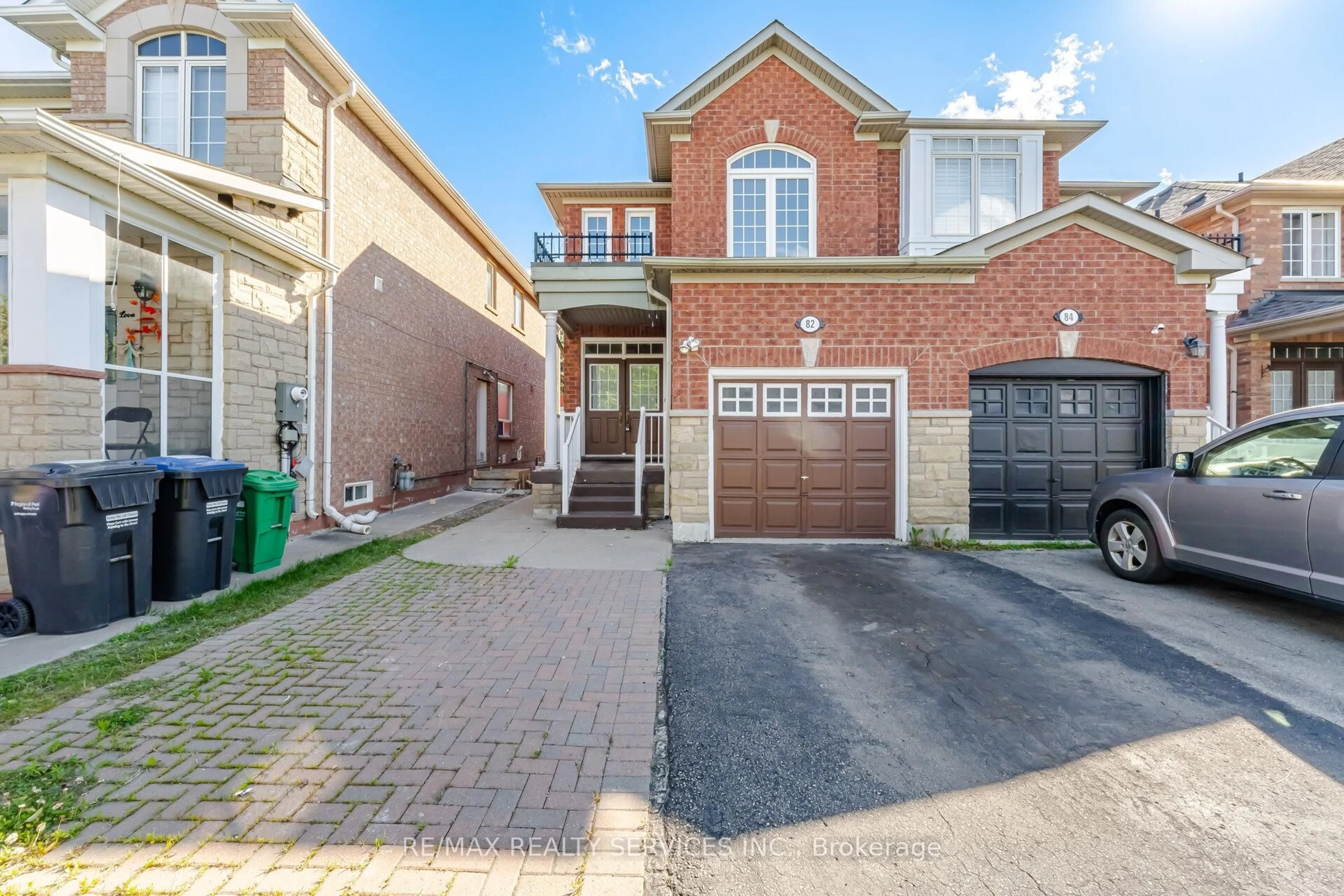 Home with brick exterior material, street for 82 Rubysilver Dr, Brampton Ontario L6P 1R1