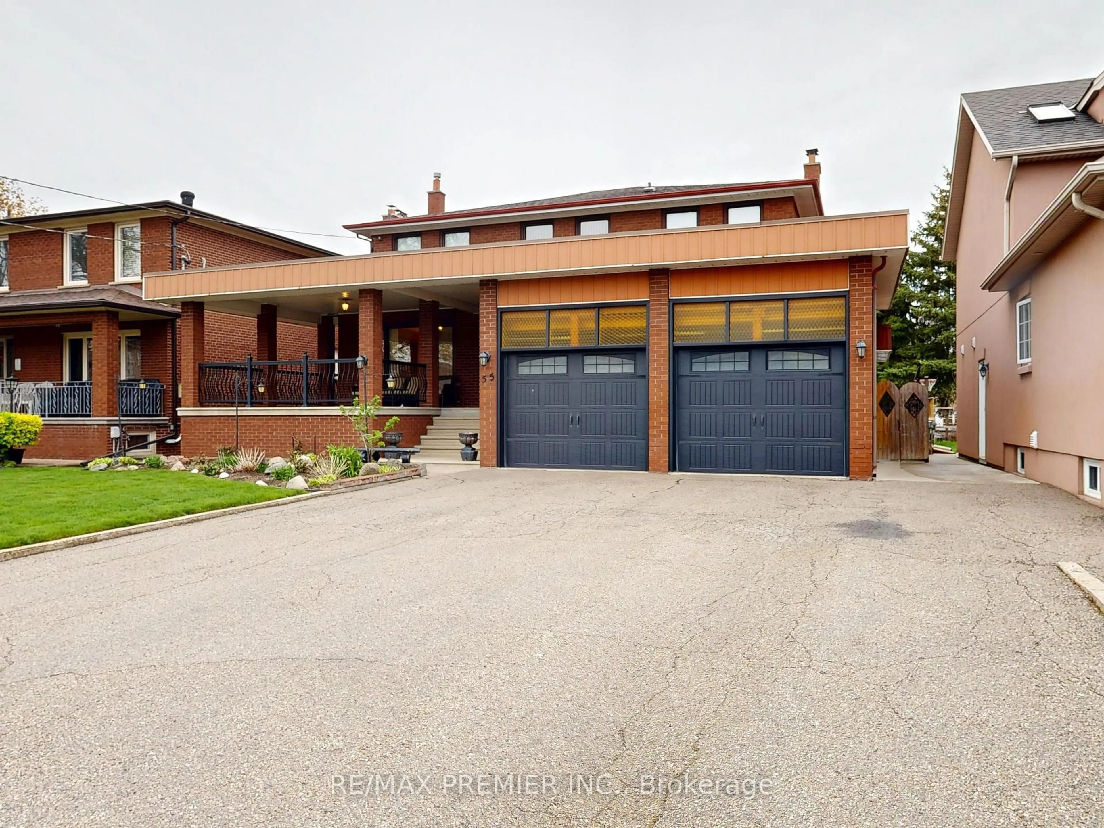Home with brick exterior material, street for 55 Chiswick Ave, Toronto Ontario M6E 1A1