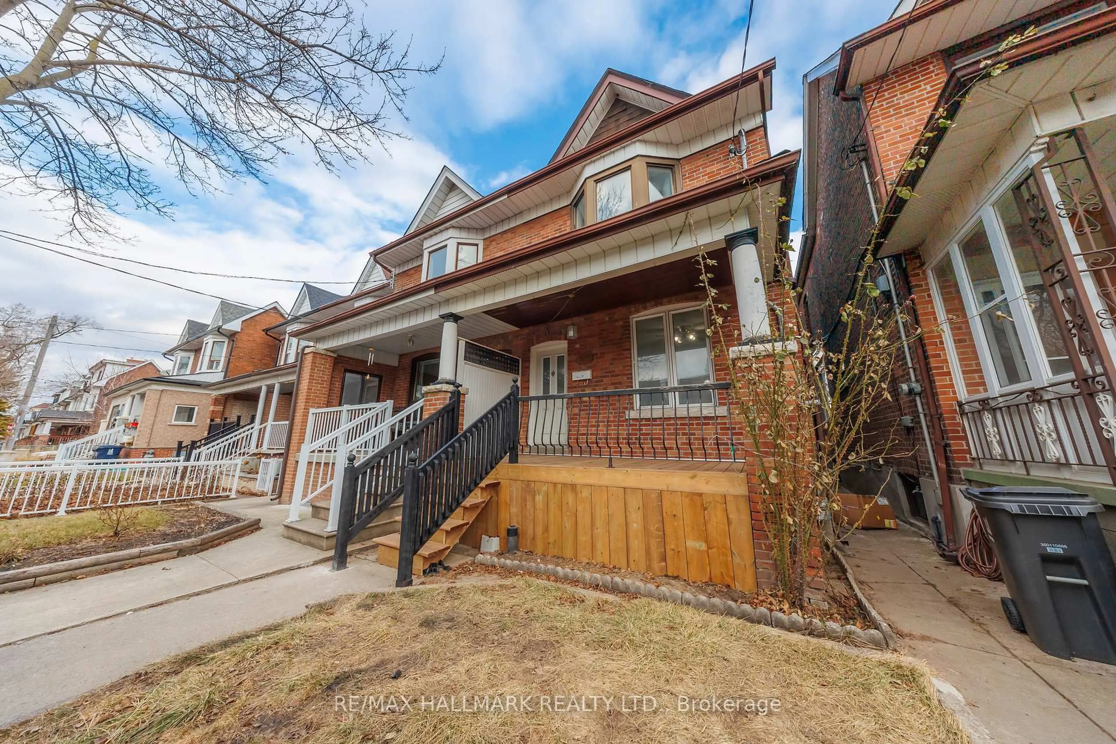 Home with brick exterior material, street for 185 Laughton Ave, Toronto Ontario M6N 2X6