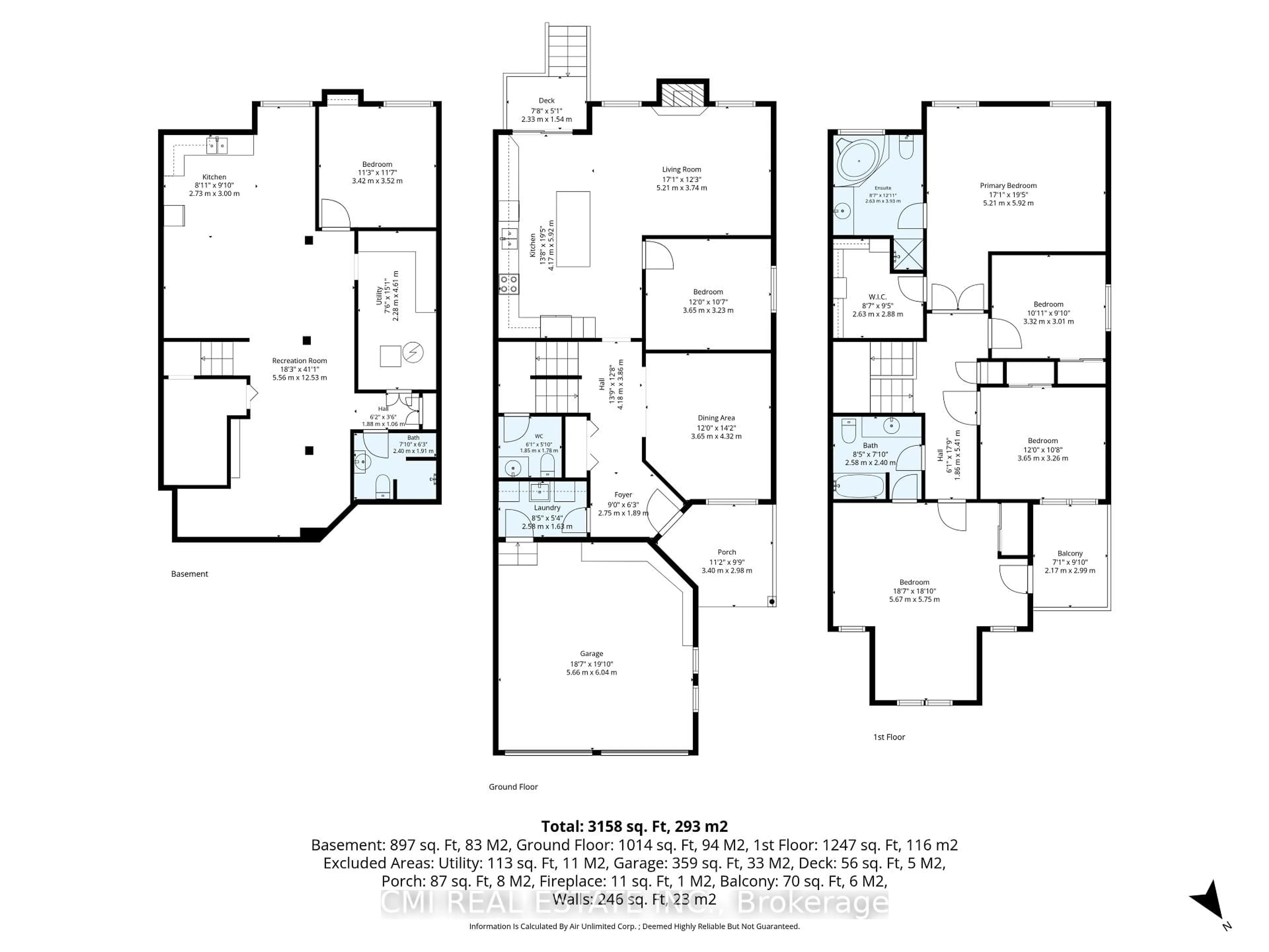 Floor plan for 147 Porchlight Rd, Brampton Ontario L6X 4R7