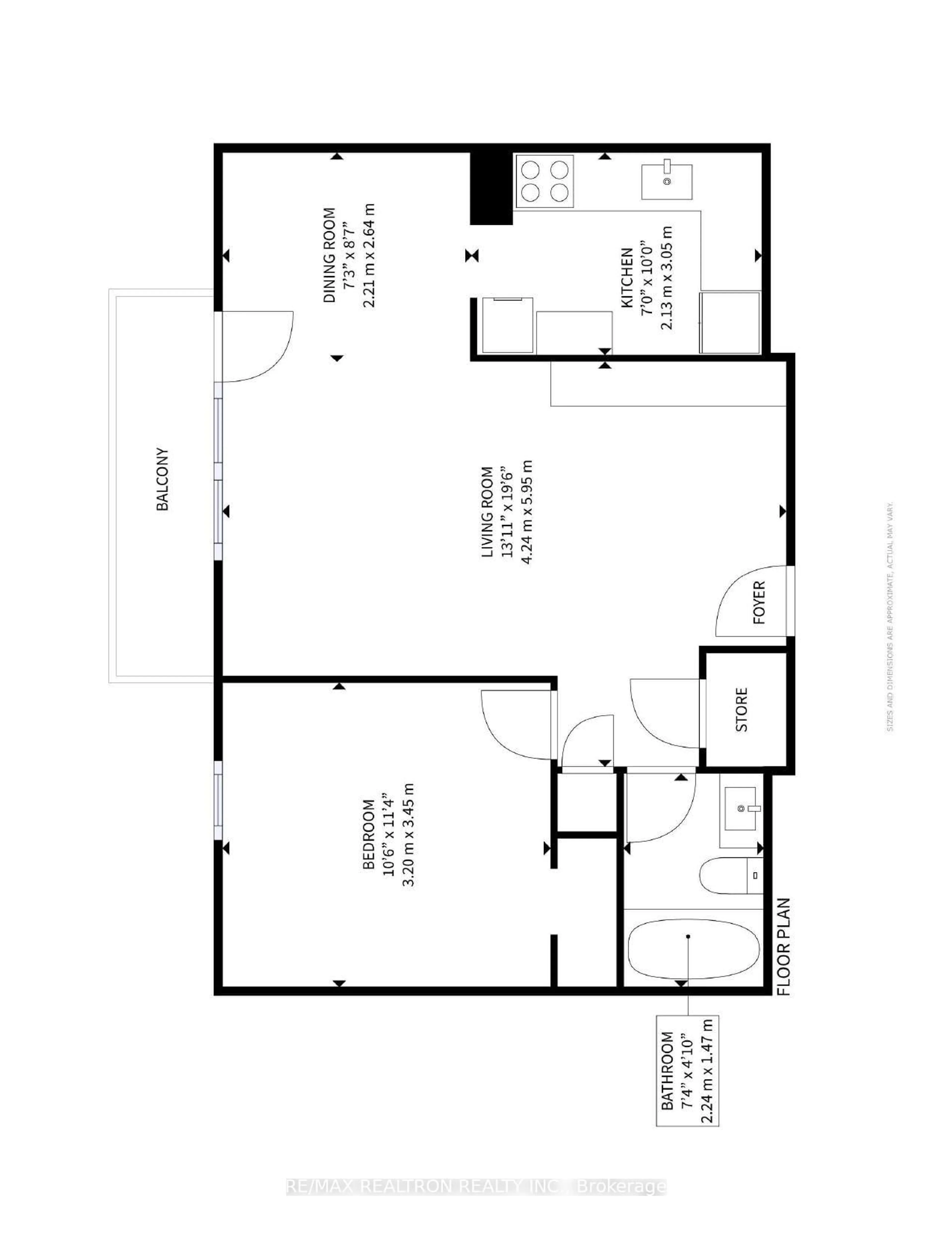 Floor plan for 3145 Queen Frederica Dr #706, Mississauga Ontario L4Y 3A7