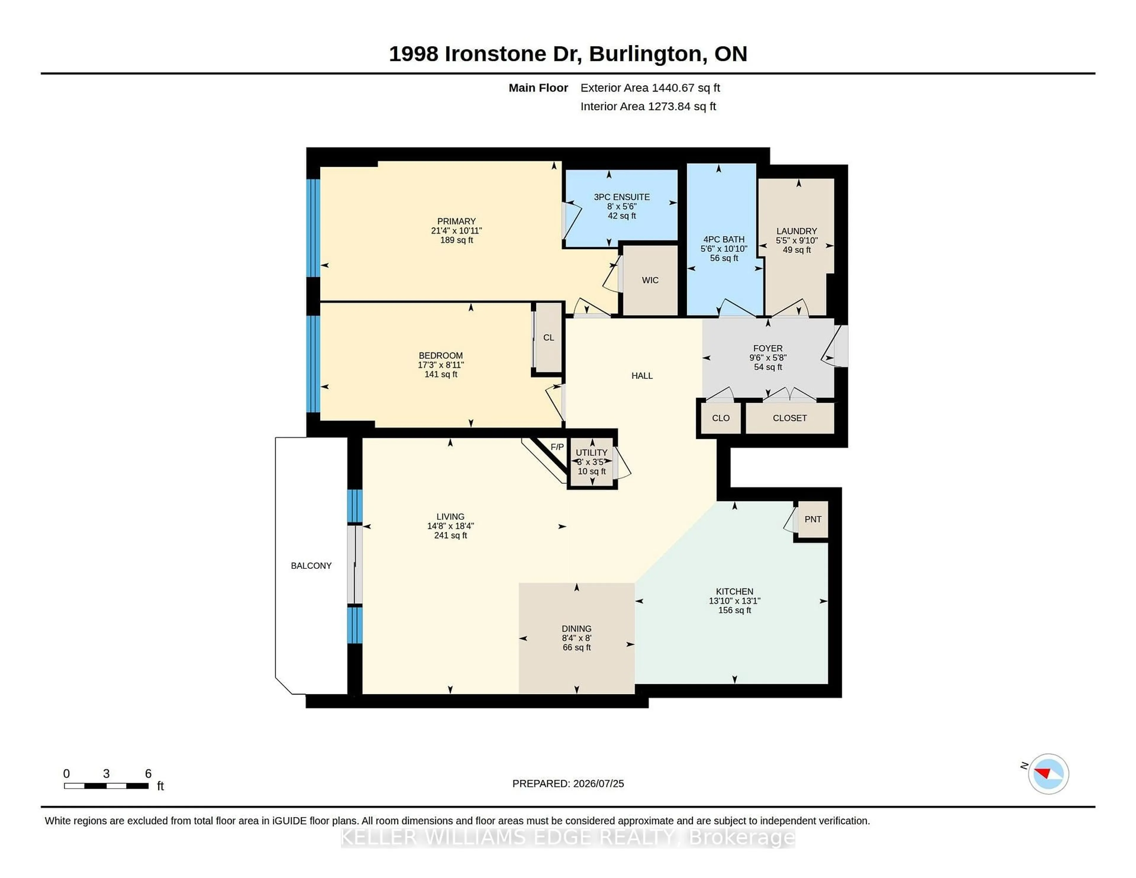 Floor plan for 1998 Ironstone Dr #809, Burlington Ontario L7L 7P7