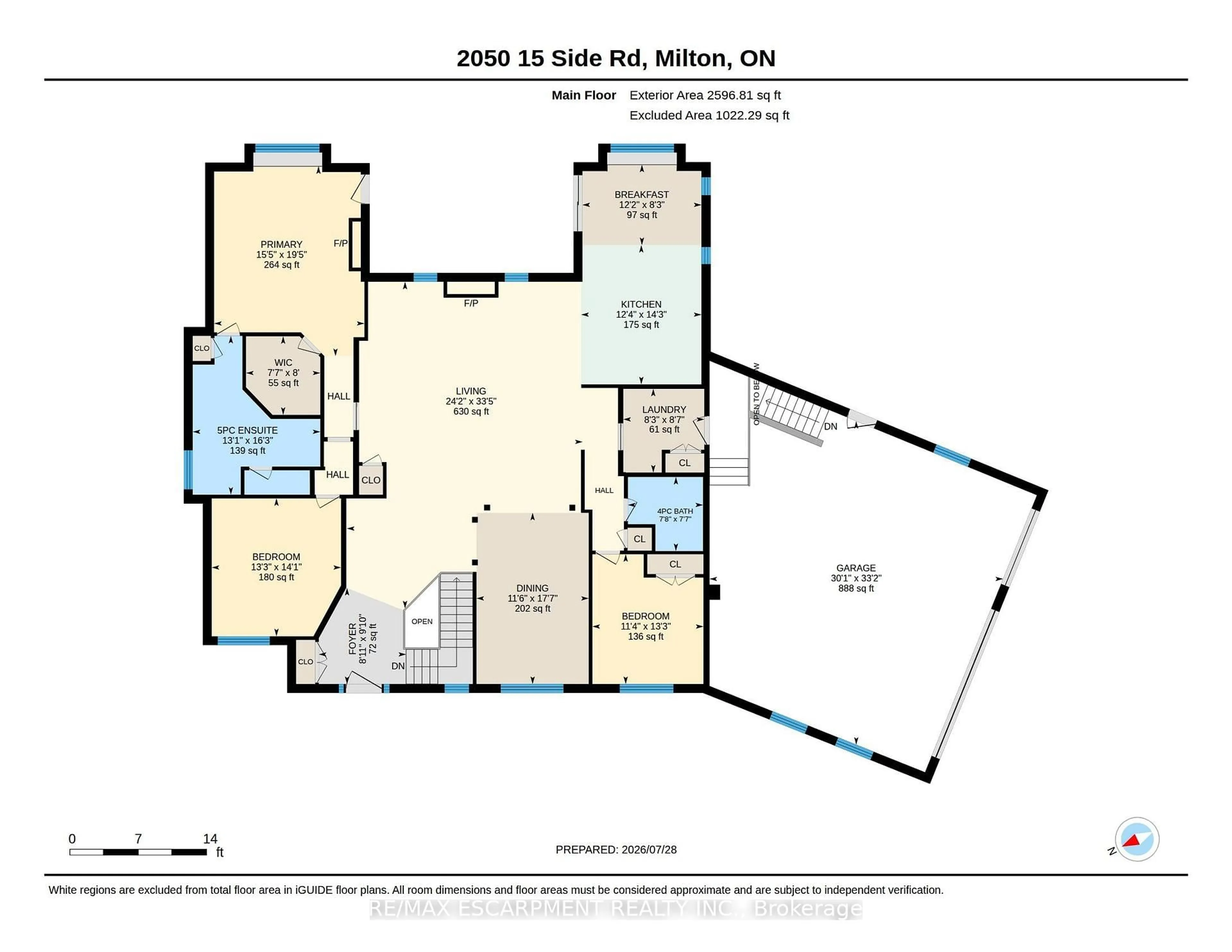 Floor plan for 2050 15 Side Road Sdrd, Milton Ontario L0P 1J0