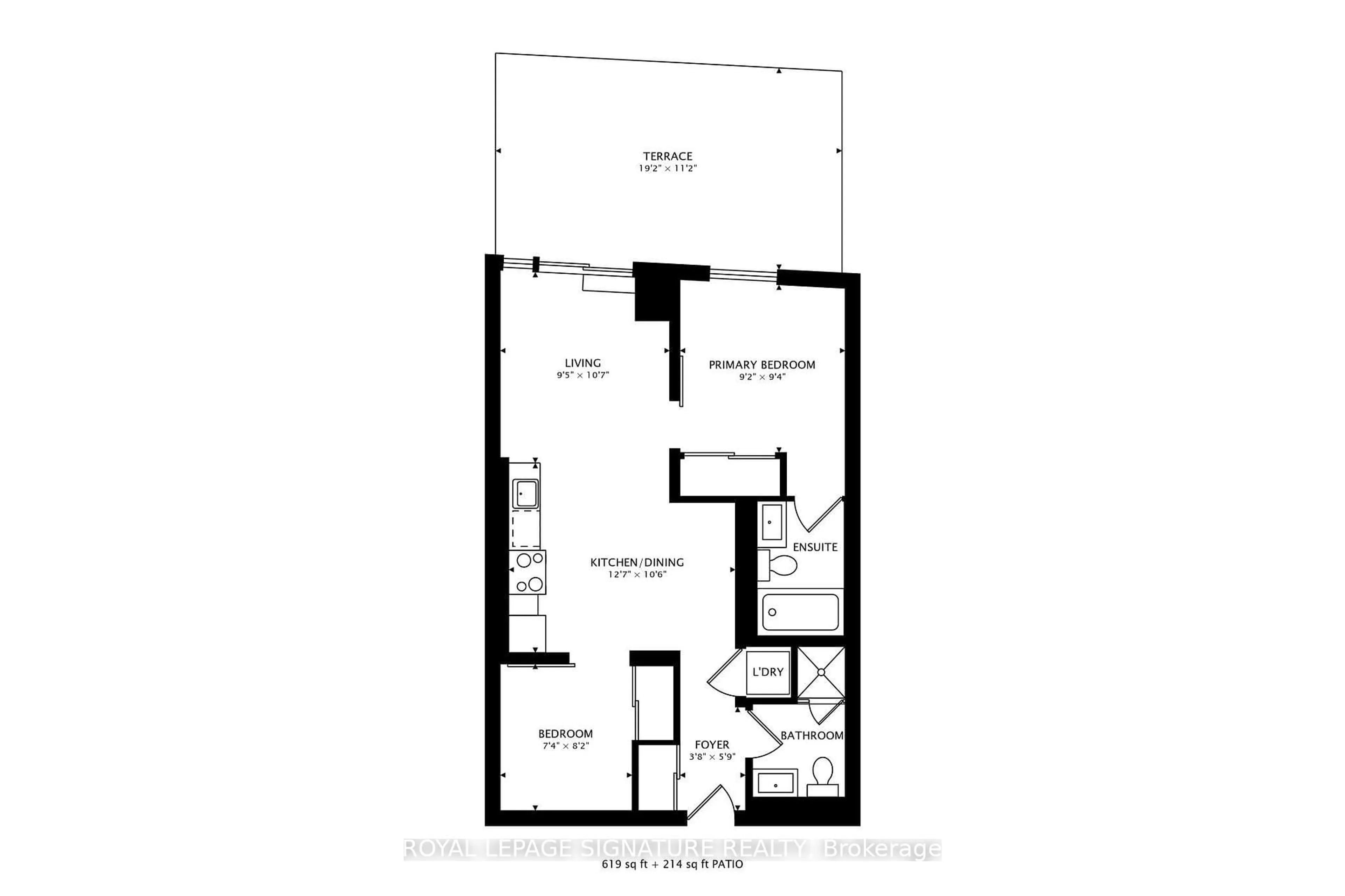 Floor plan for 160 Flemington Rd #312, Toronto Ontario M6A 0A9