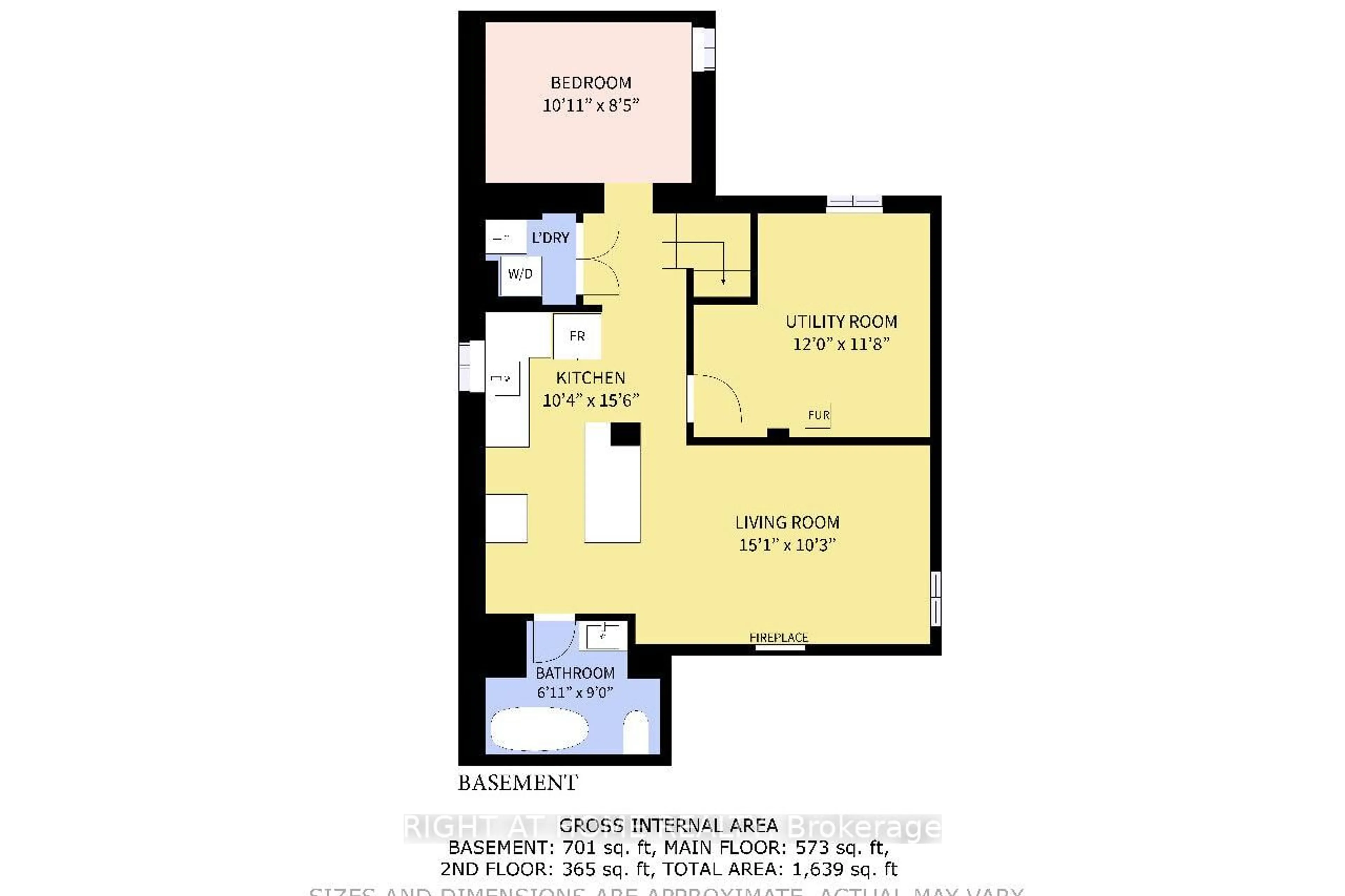 Floor plan for 74 MCCAUL St, Brampton Ontario L6V 1J3