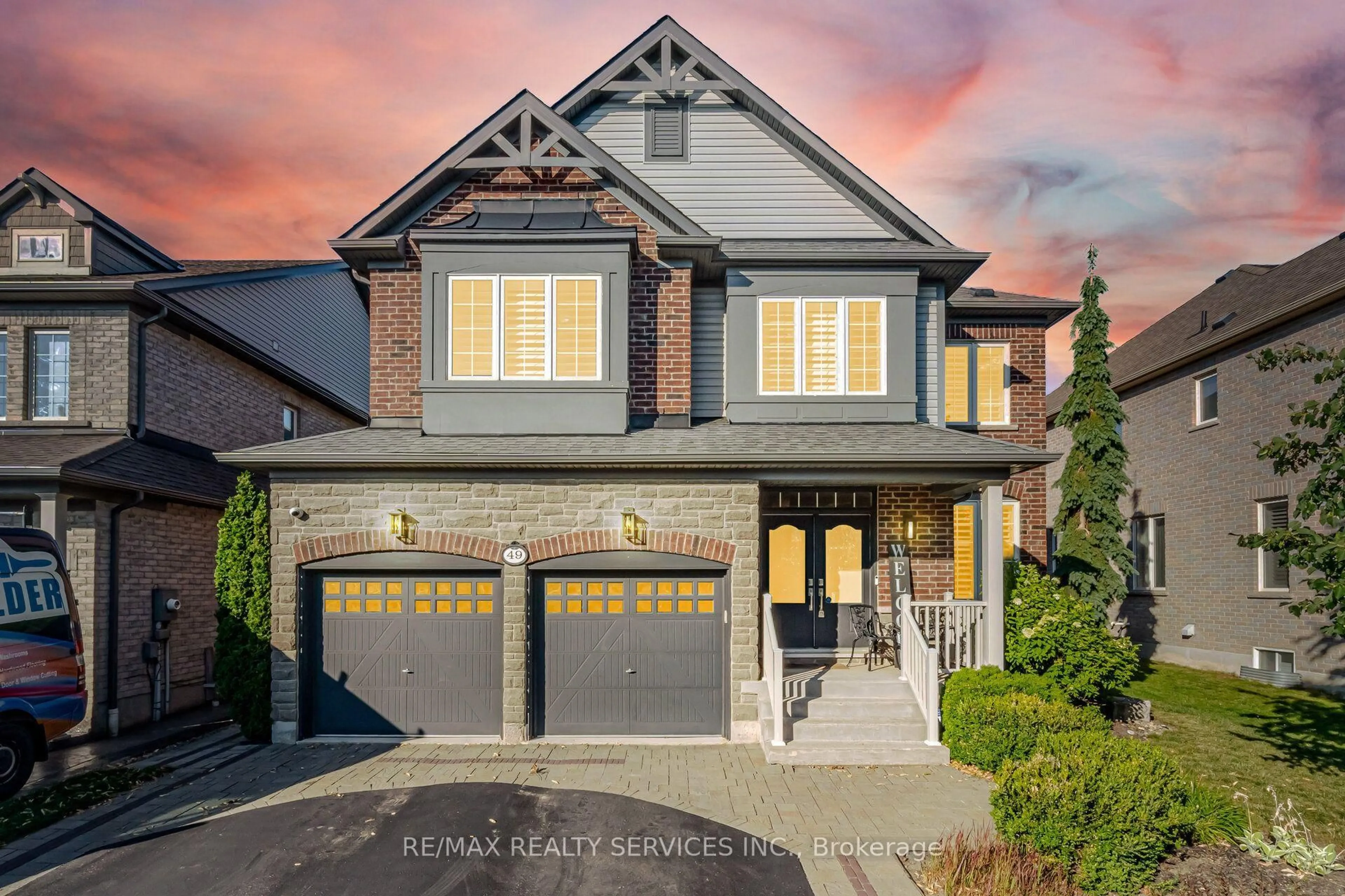 Home with brick exterior material, street for 49 Learmont Ave, Caledon Ontario L7C 3N7