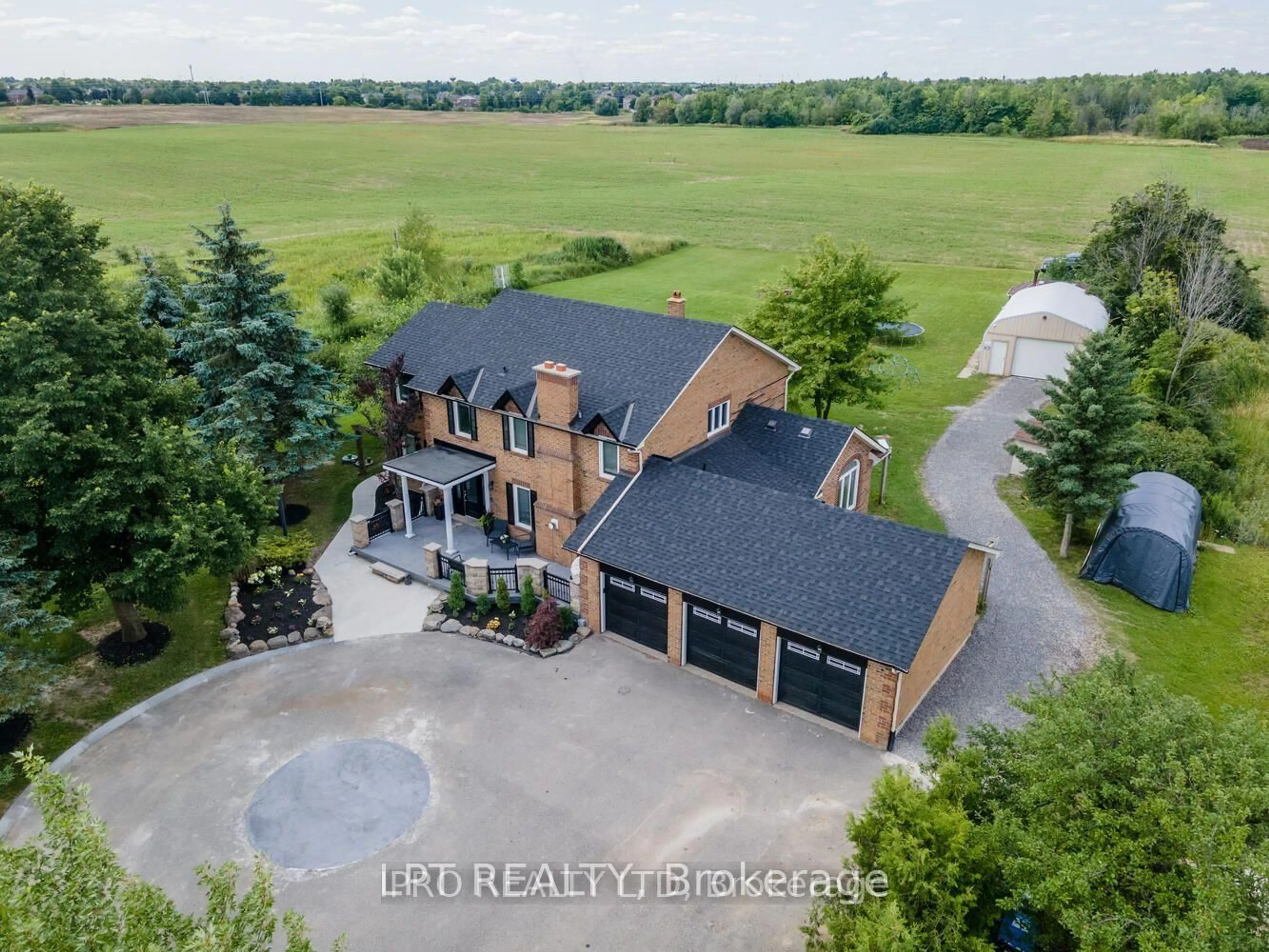 A pic from outside/outdoor area/front of a property/back of a property/a pic from drone, water/lake/river/ocean view for 14190 Mount Hope Rd, Caledon Ontario L7E 3K3