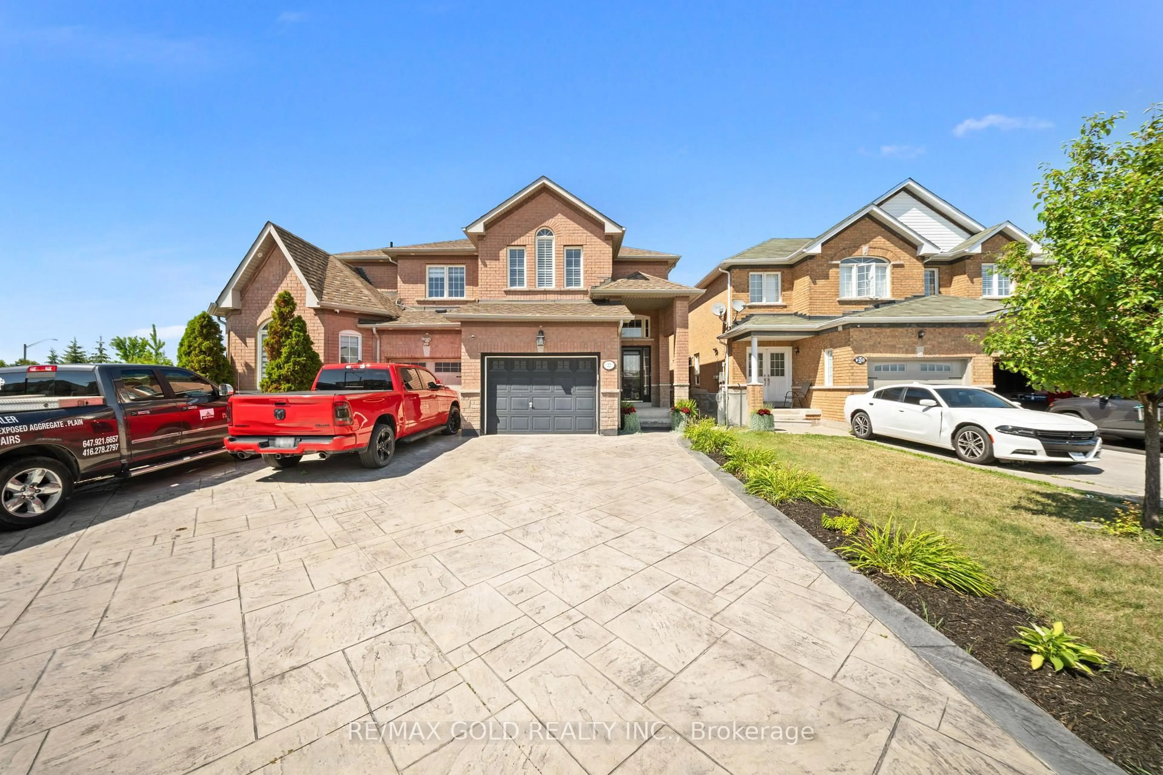Home with brick exterior material, street for 22 Flower Tr, Brampton Ontario L6P 1P1