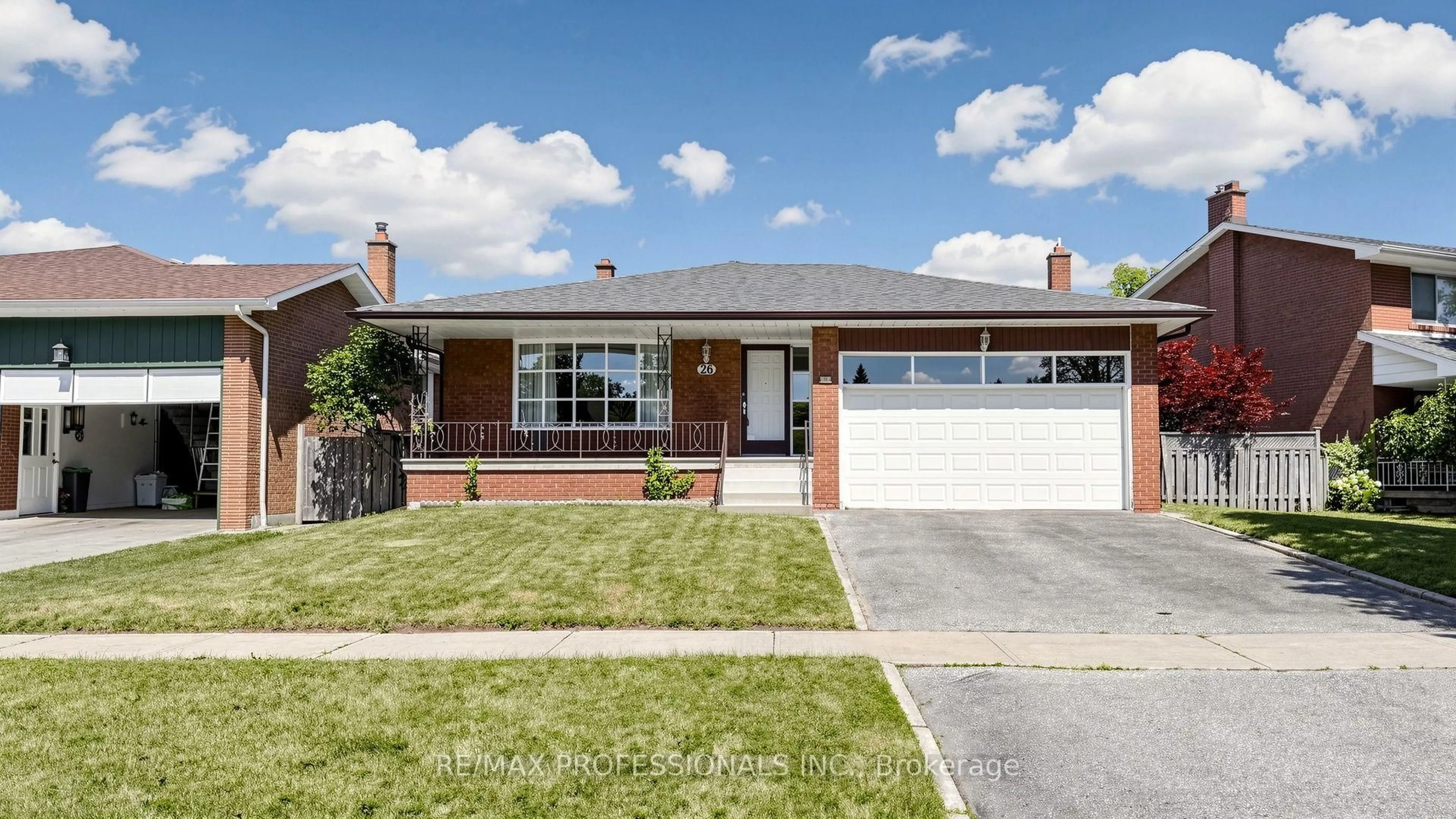 Home with brick exterior material, street for 26 Woodcrest Dr, Toronto Ontario M9A 4J2