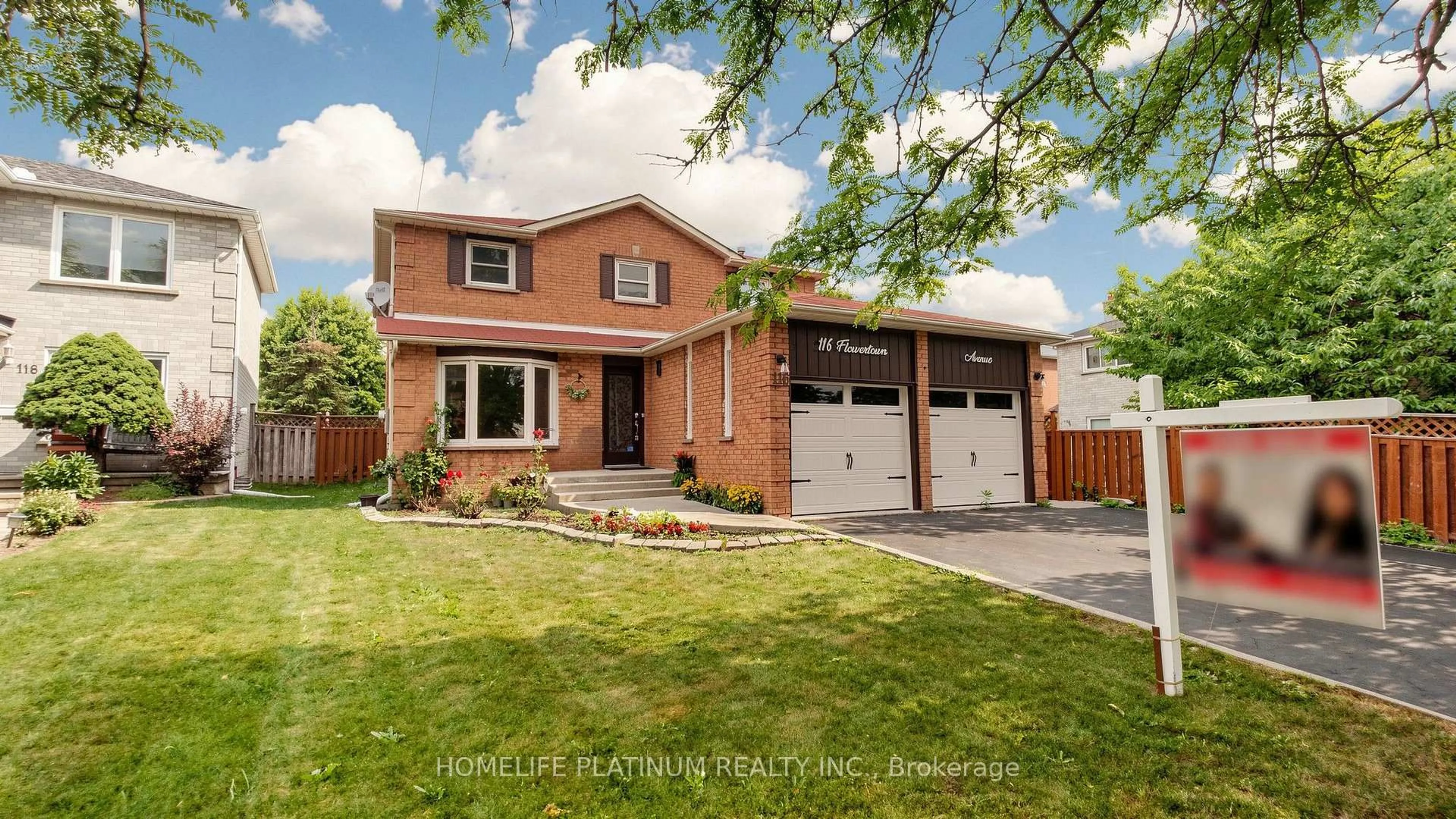 Home with brick exterior material, street for 116 Flowertown Ave, Brampton Ontario L6X 3Y6