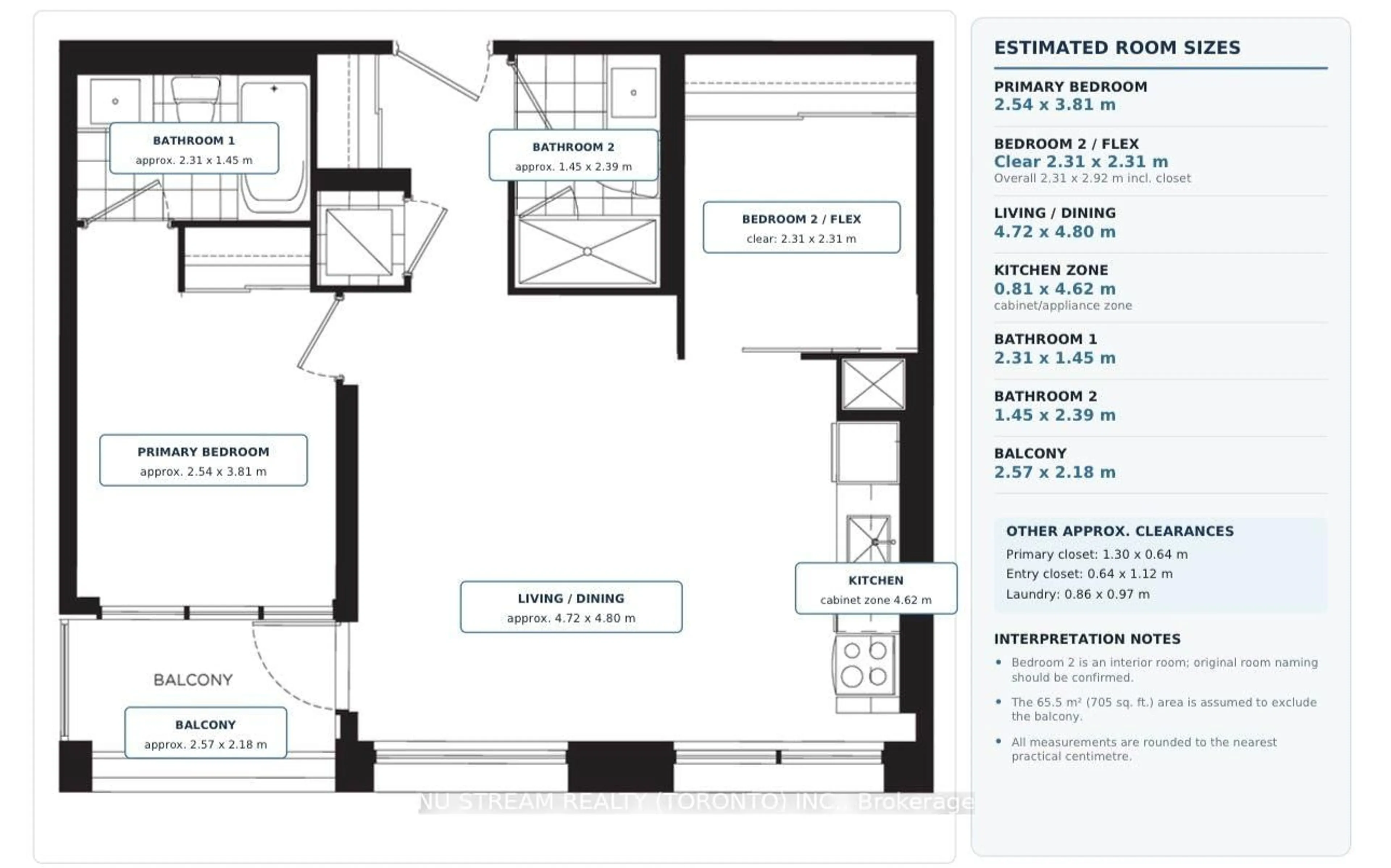 Floor plan for 270 Dufferin St #205, Toronto Ontario M6K 0H8