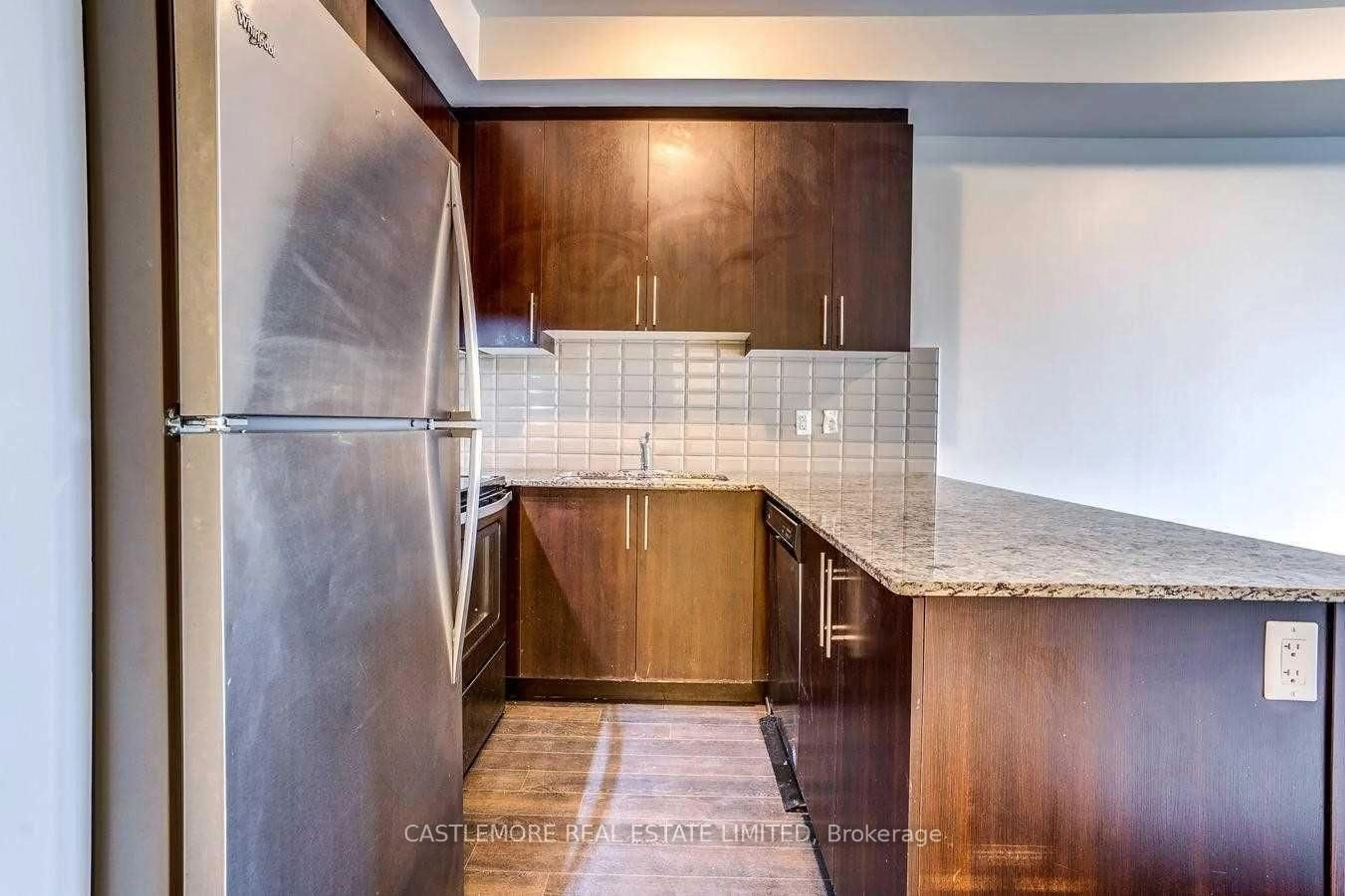 Standard kitchen, ceramic/tile floor for 55 Yorkland Blvd #1007, Brampton Ontario L7A 0A1