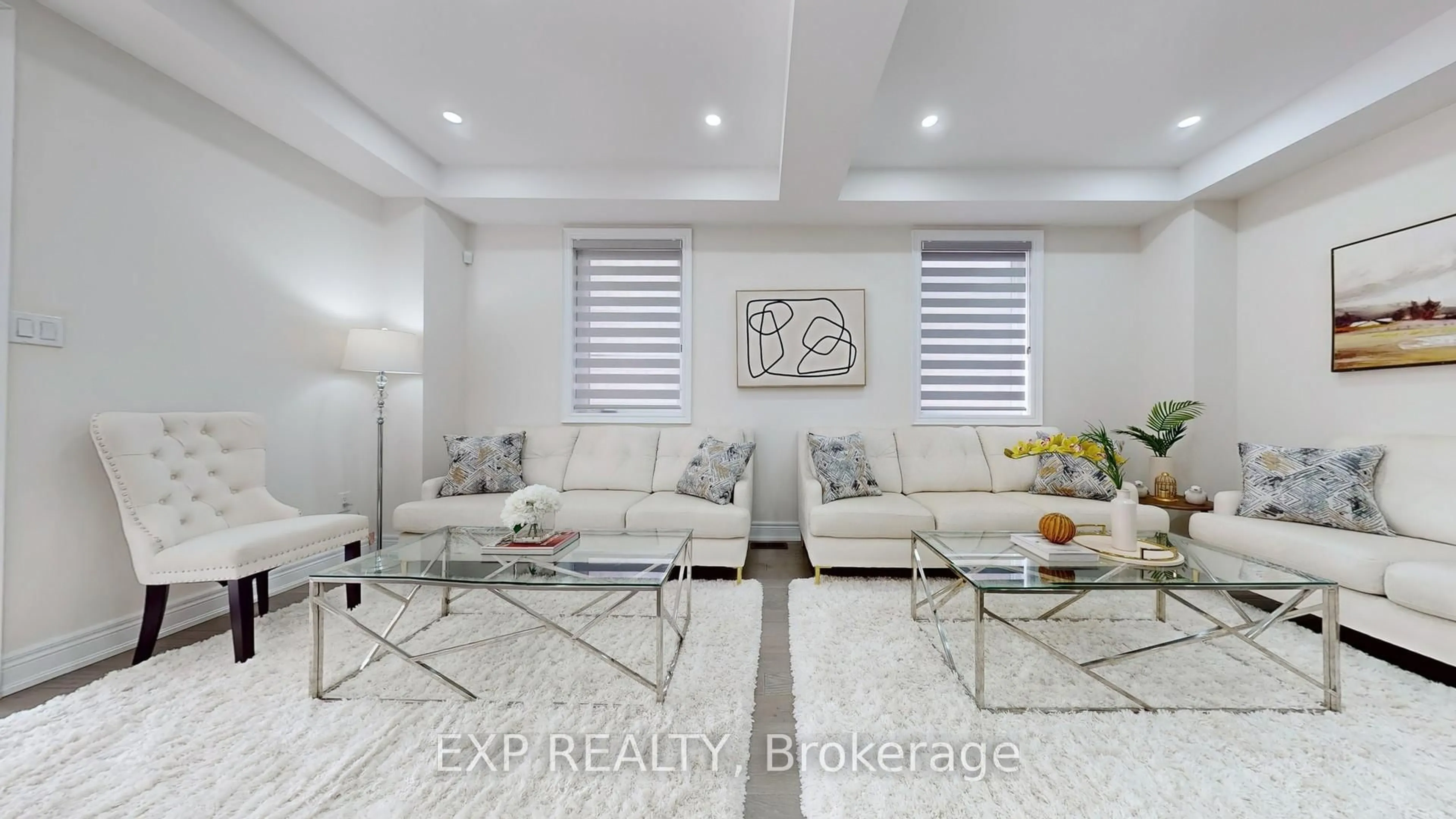 Living room with furniture, ceramic/tile floor for 15 Frost St, Brampton Ontario L6X 5P5