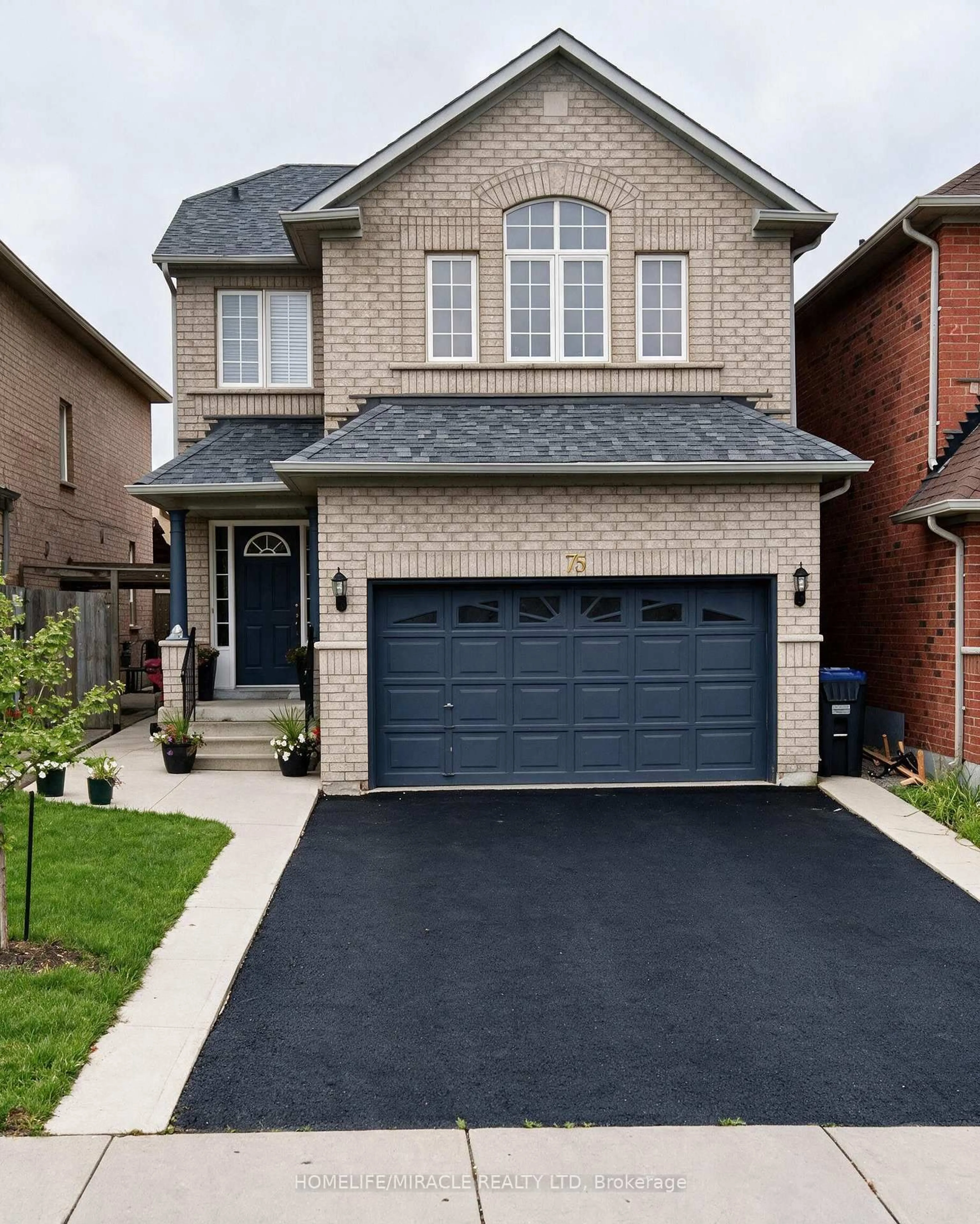 Home with brick exterior material, street for 75 Blue Whale Blvd, Brampton Ontario L6R 2M1
