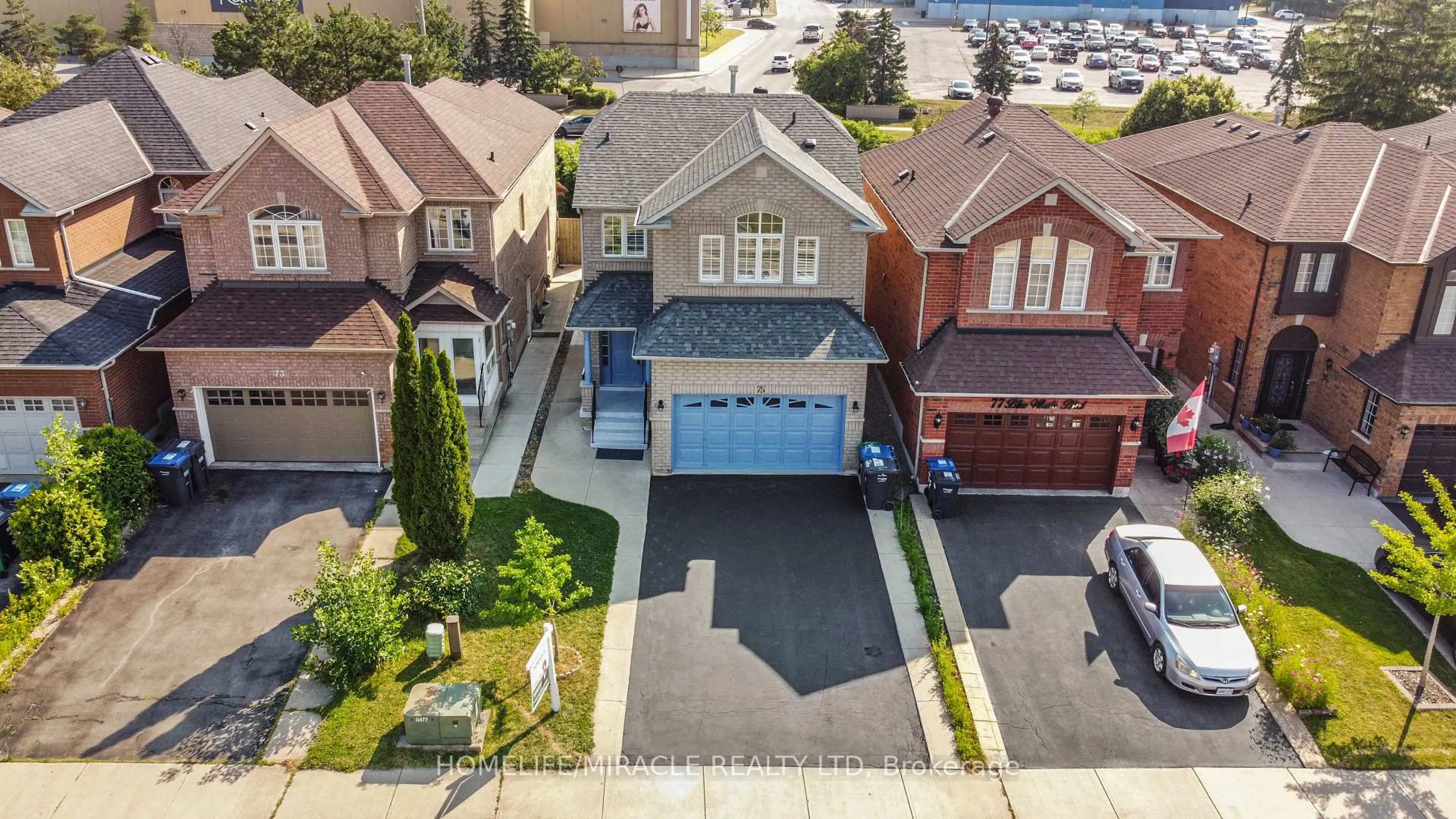 A pic from outside/outdoor area/front of a property/back of a property/a pic from drone, street for 75 Blue Whale Blvd, Brampton Ontario L6R 2M1