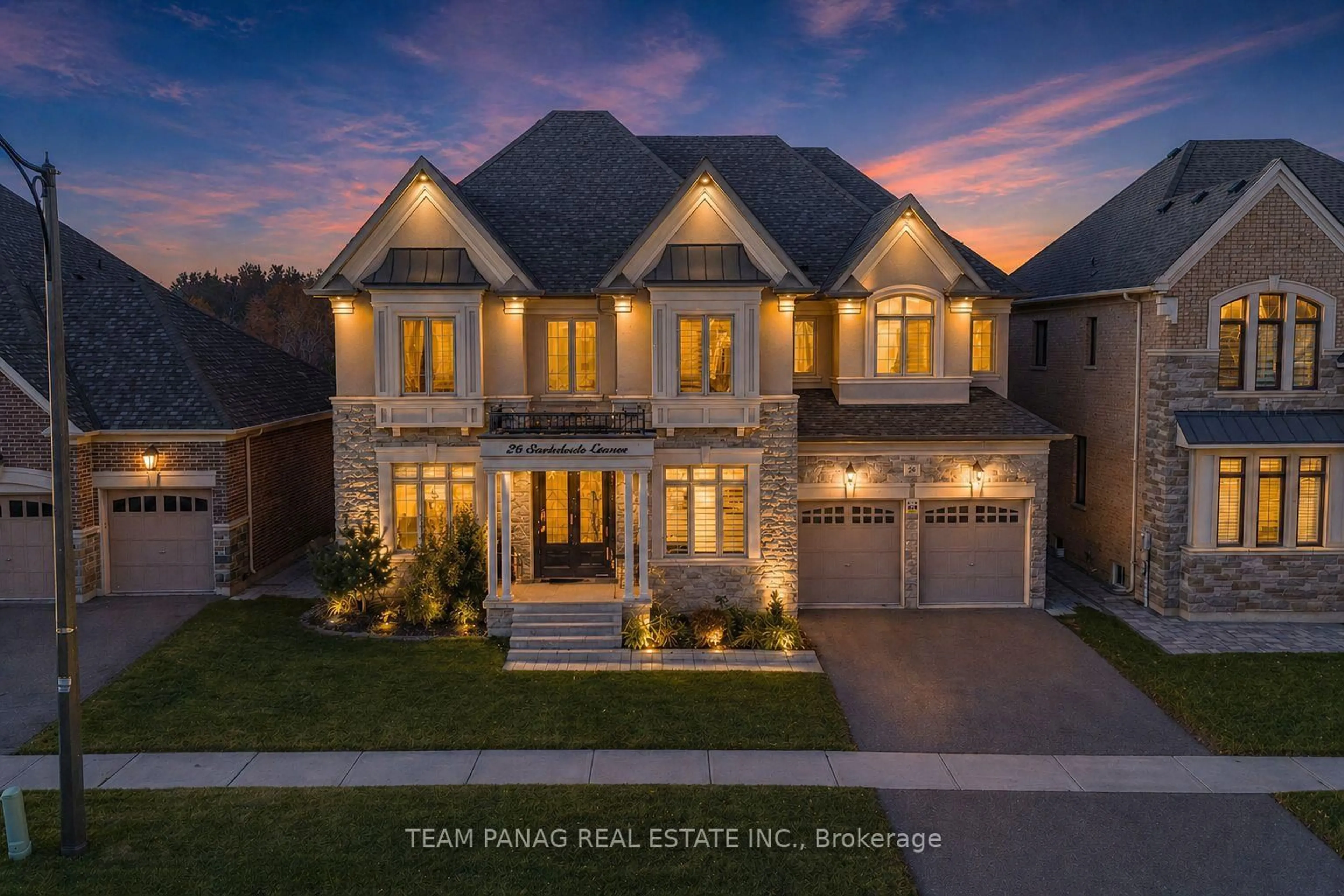 Home with brick exterior material, street for 26 Snaresbrook Cres, Brampton Ontario L6P 4G7