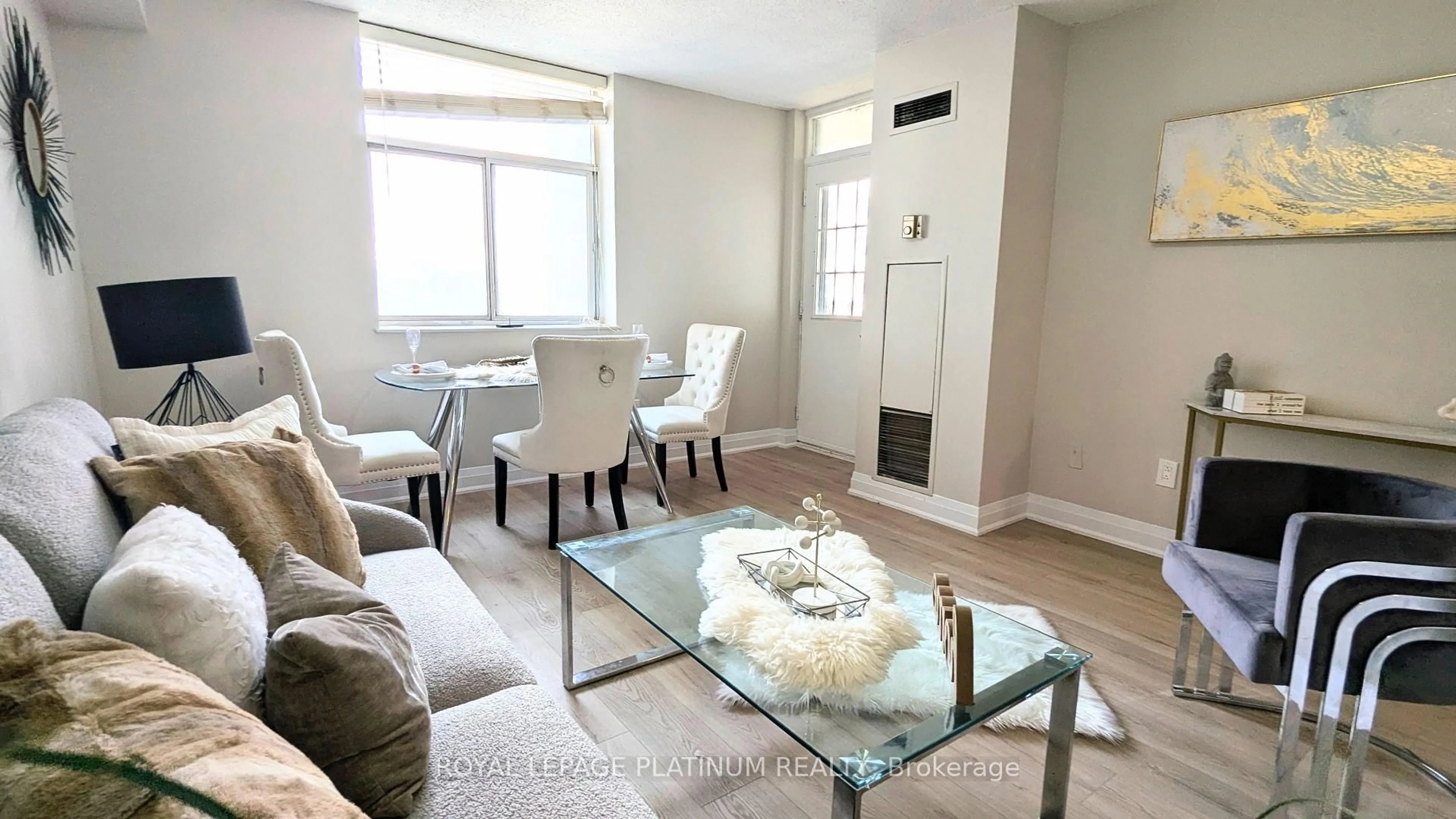 Living room with furniture, unknown for 3559 Eglinton Ave #704, Toronto Ontario M6M 5C6