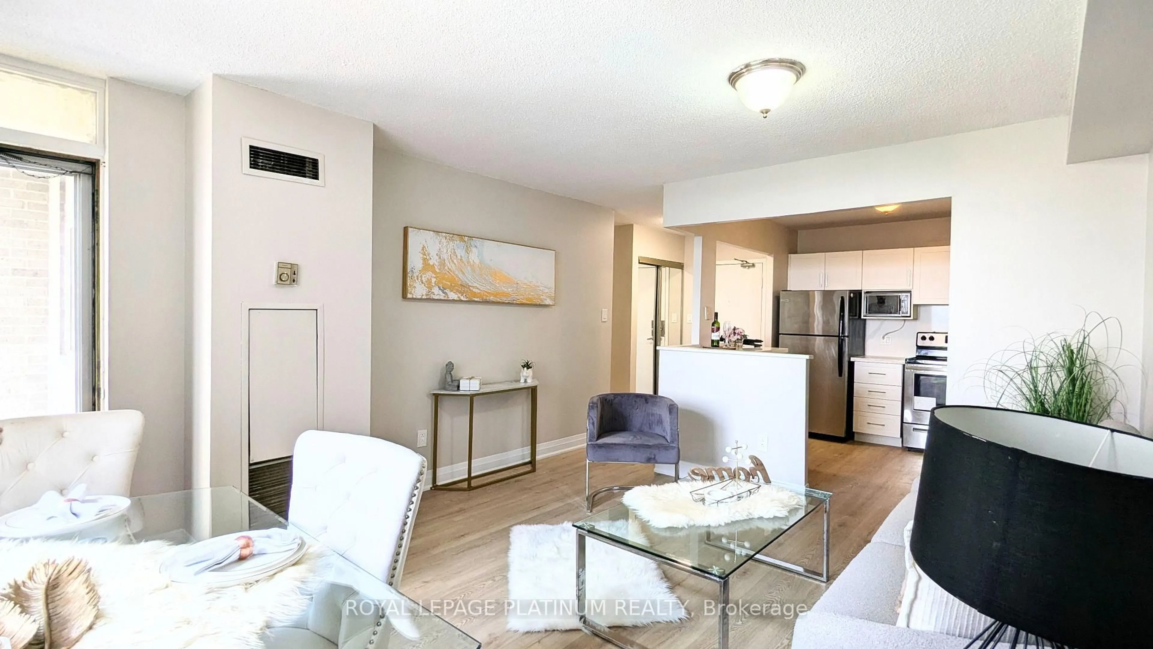 Living room with furniture, unknown for 3559 Eglinton Ave #704, Toronto Ontario M6M 5C6