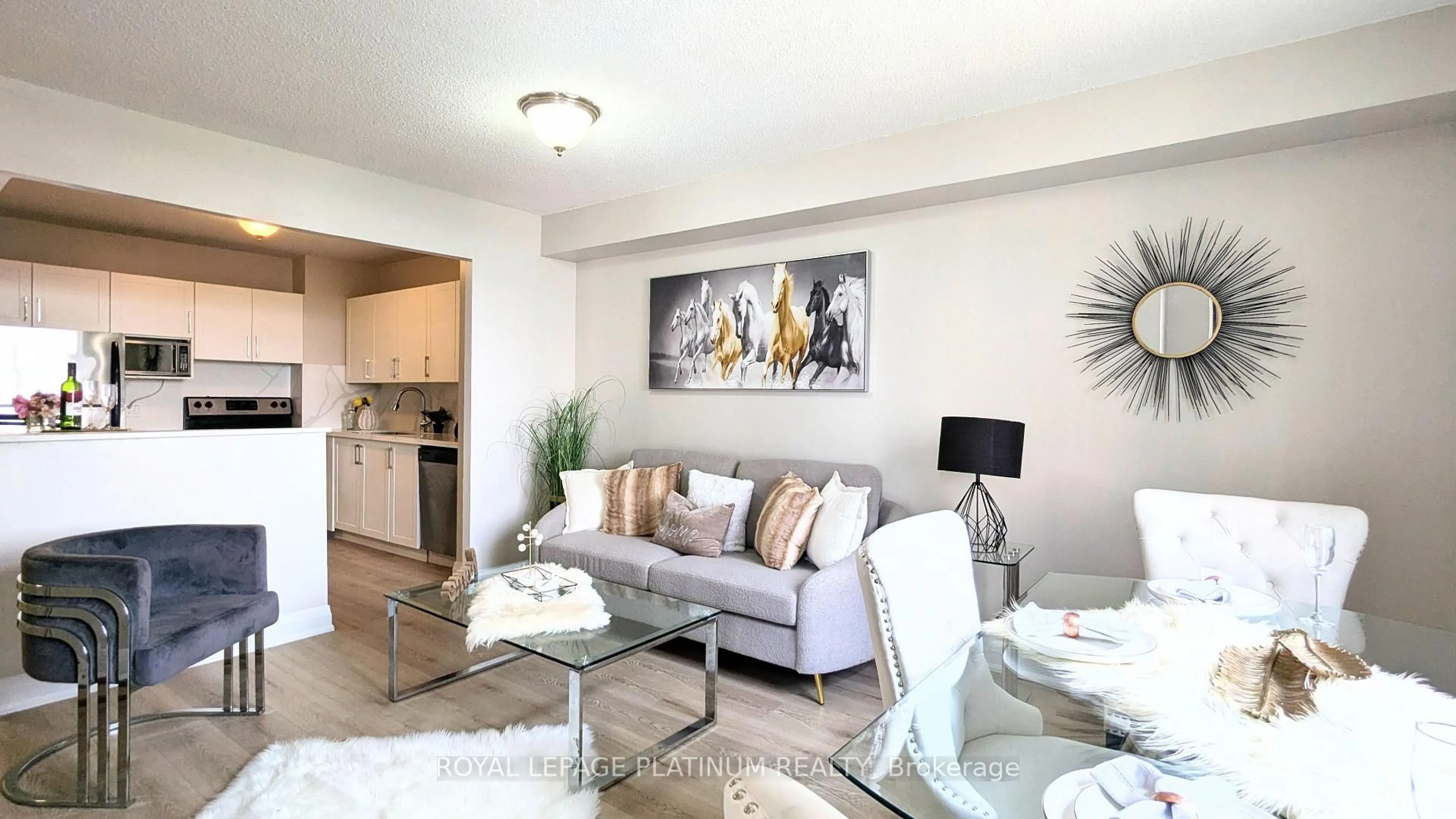 Living room with furniture, unknown for 3559 Eglinton Ave #704, Toronto Ontario M6M 5C6