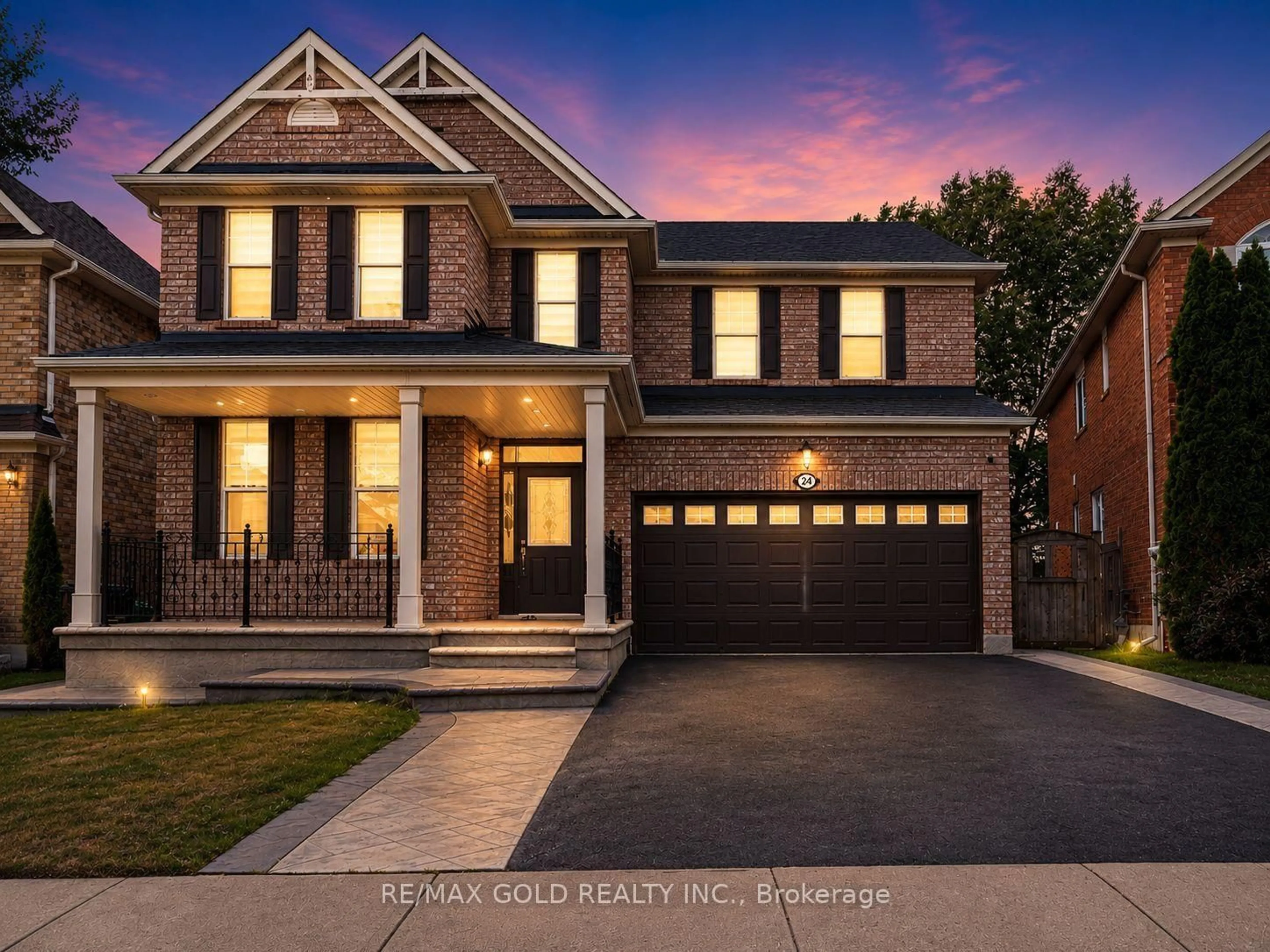 Home with brick exterior material, street for 24 Gander Cres, Brampton Ontario L6P 2J5