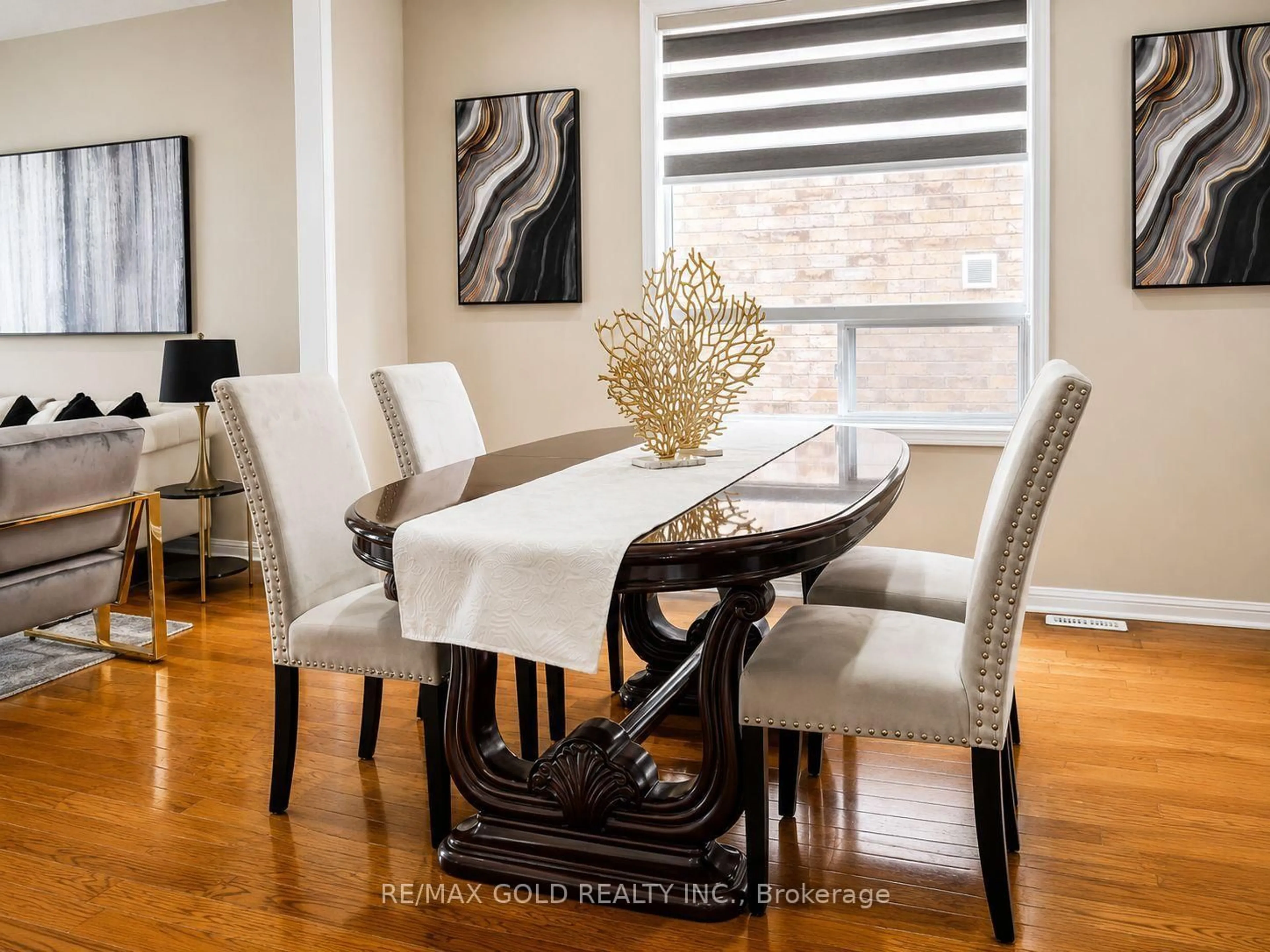 Dining room, wood/laminate floor for 24 Gander Cres, Brampton Ontario L6P 2J5