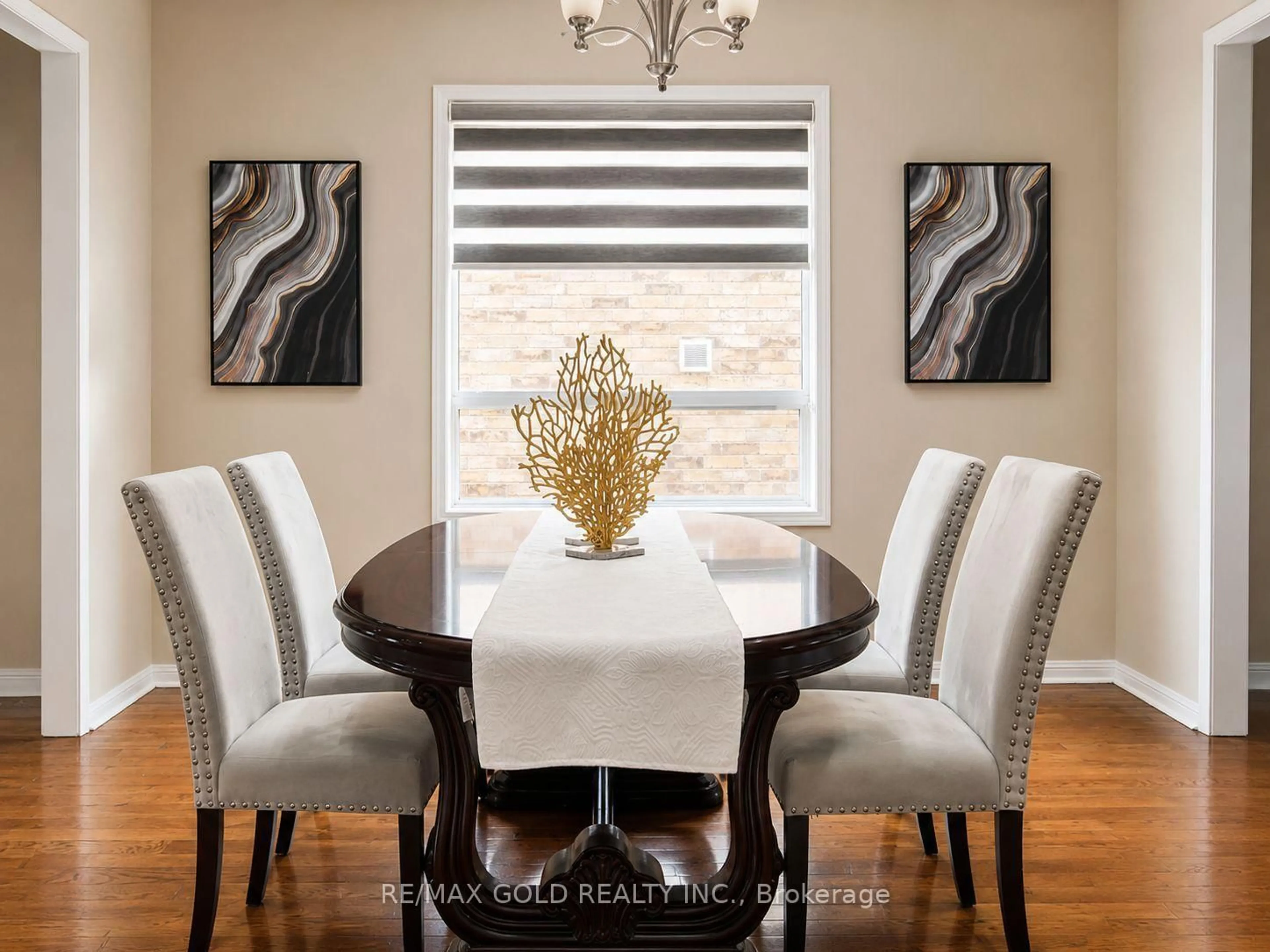 Dining room, wood/laminate floor for 24 Gander Cres, Brampton Ontario L6P 2J5