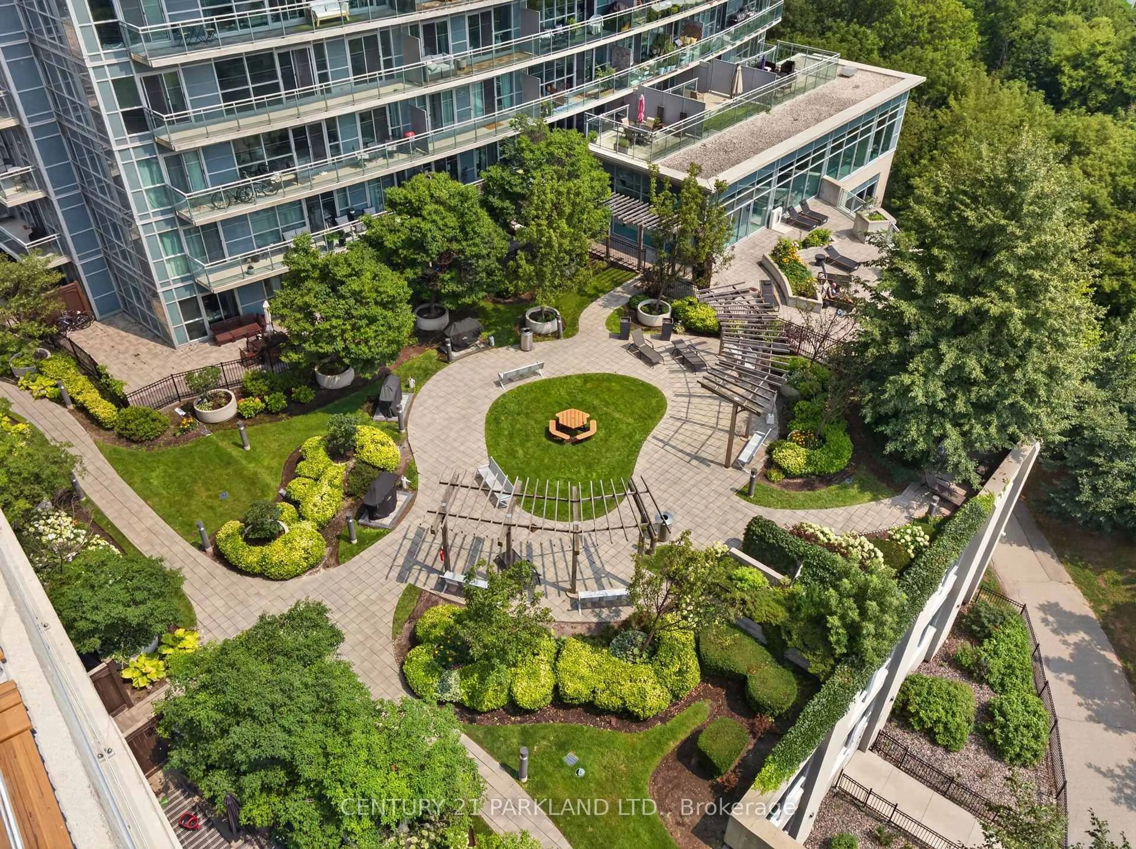 A pic from outside/outdoor area/front of a property/back of a property/a pic from drone, city buildings view from balcony for 155 Legion Rd #1103, Toronto Ontario M8Y 0A7