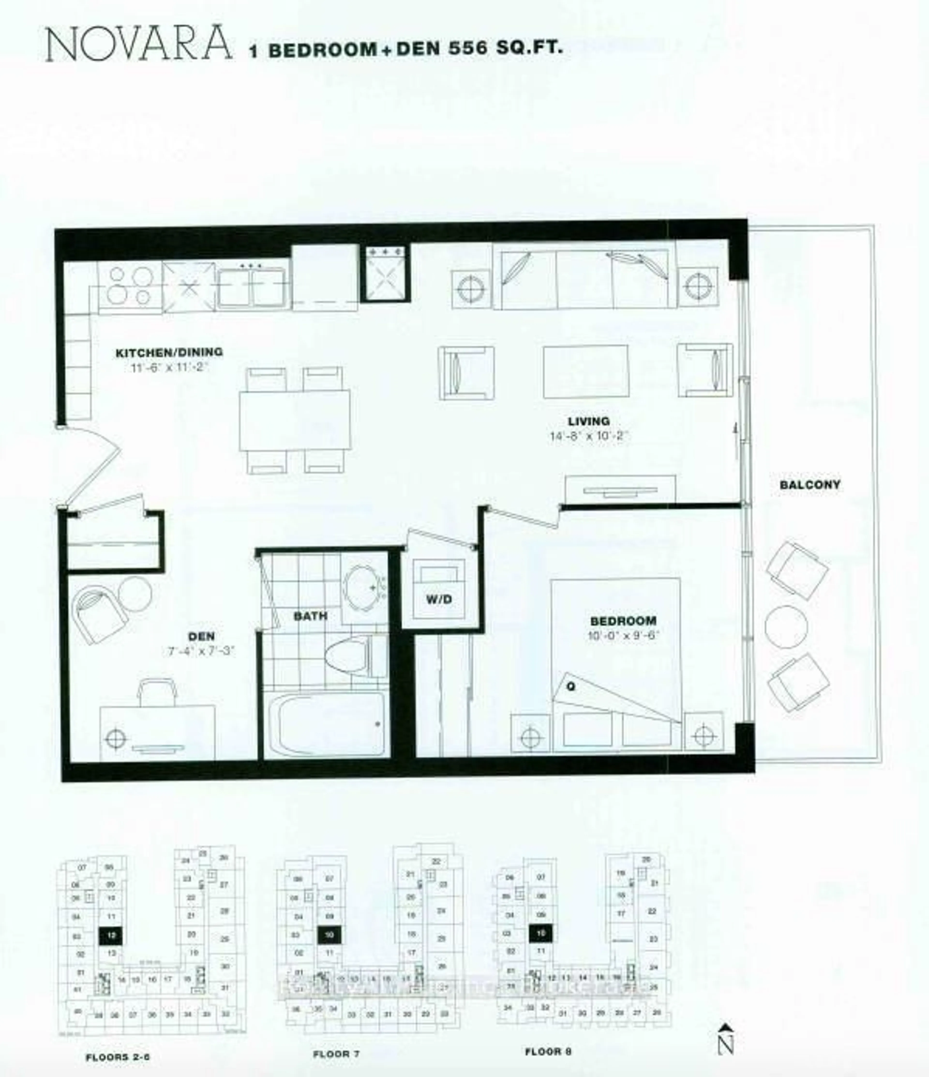Floor plan for 3091 Dufferin St #710, Toronto Ontario M6A 0C4