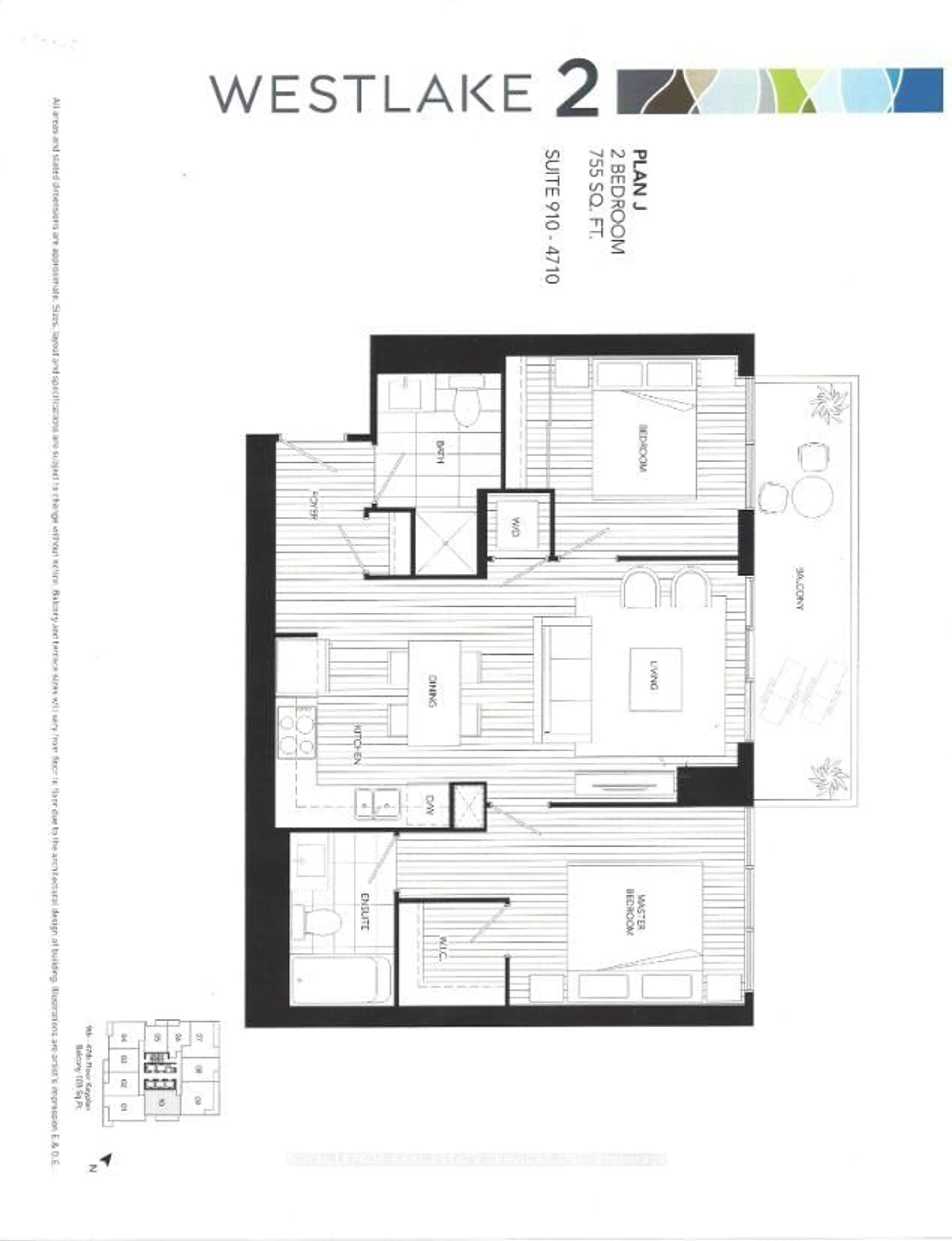 Floor plan for 2200 Lake Shore Blvd #3310, Toronto Ontario M8V 1A4
