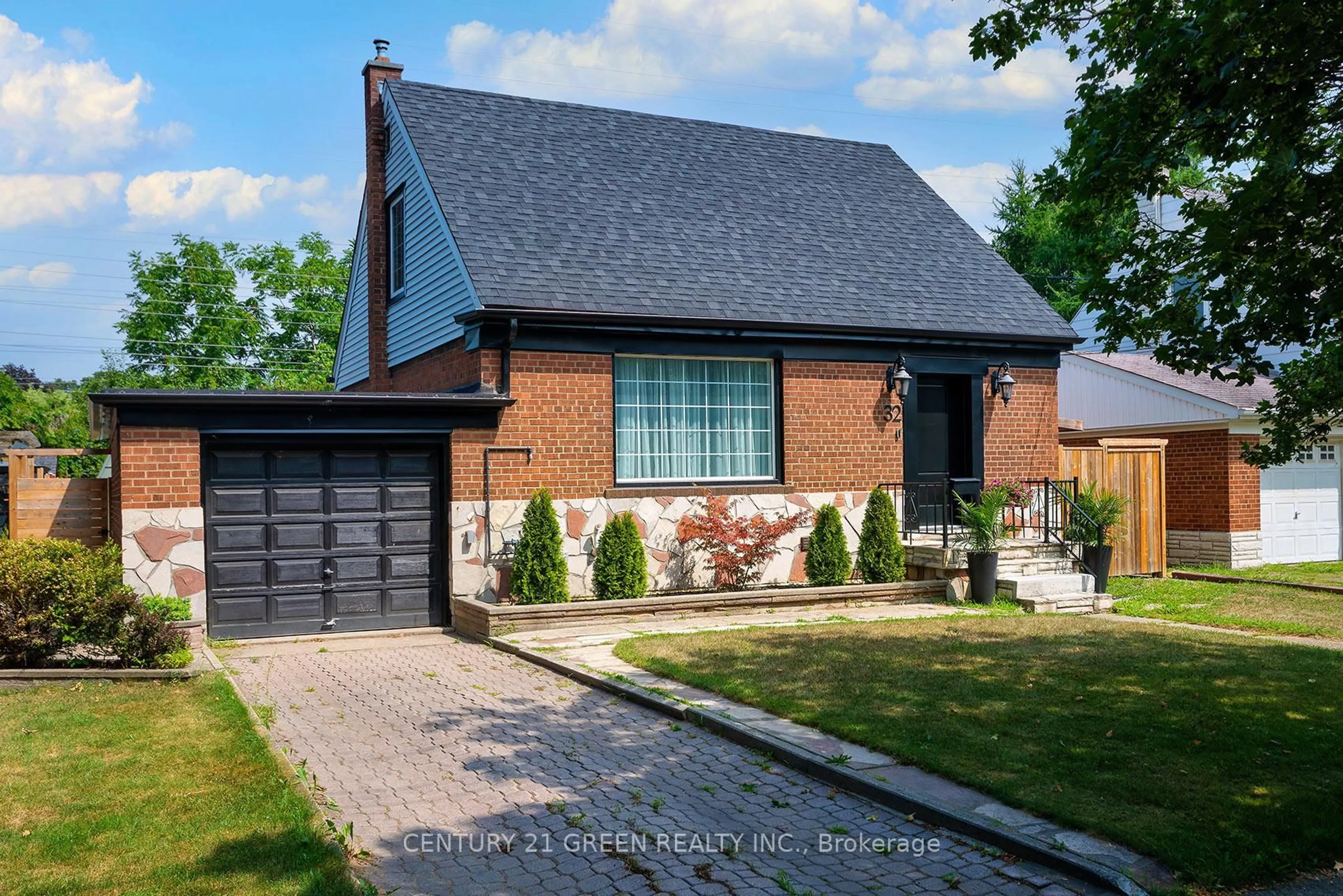 Home with brick exterior material, street for 32 Castlebar Rd, Toronto Ontario M8Z 2J5