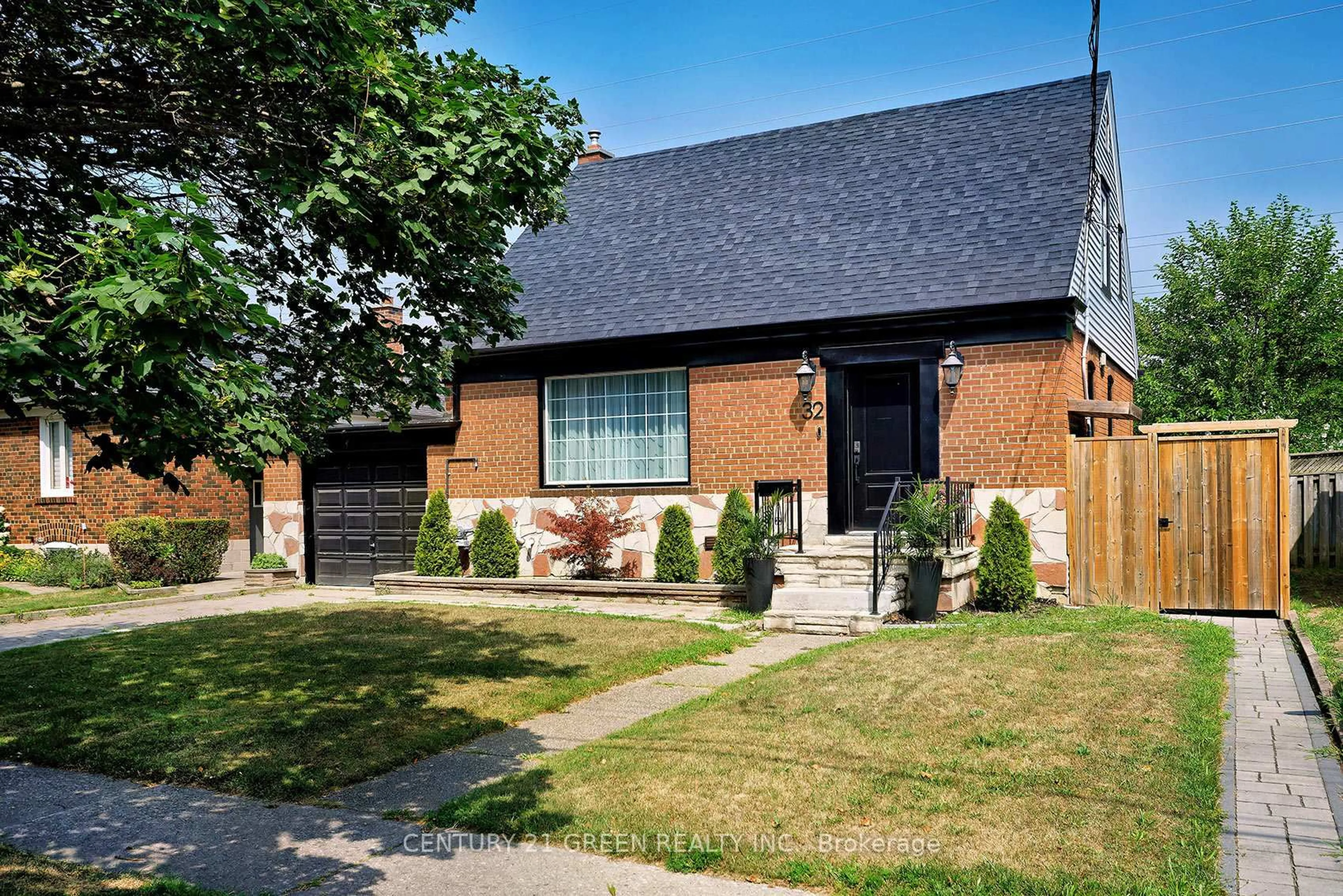 Home with brick exterior material, street for 32 Castlebar Rd, Toronto Ontario M8Z 2J5