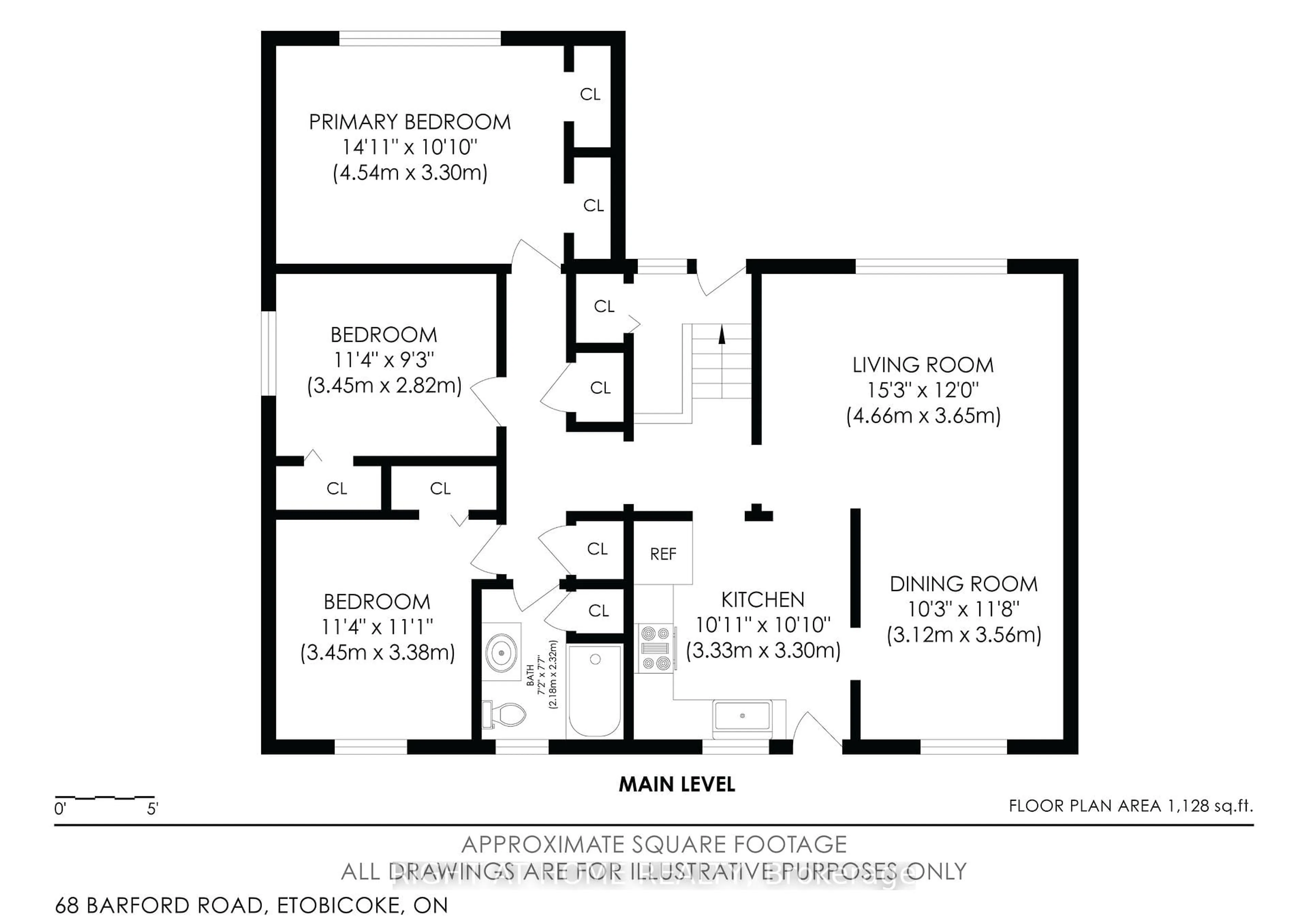 Floor plan for 68 Barford Rd, Toronto Ontario M9W 4H6