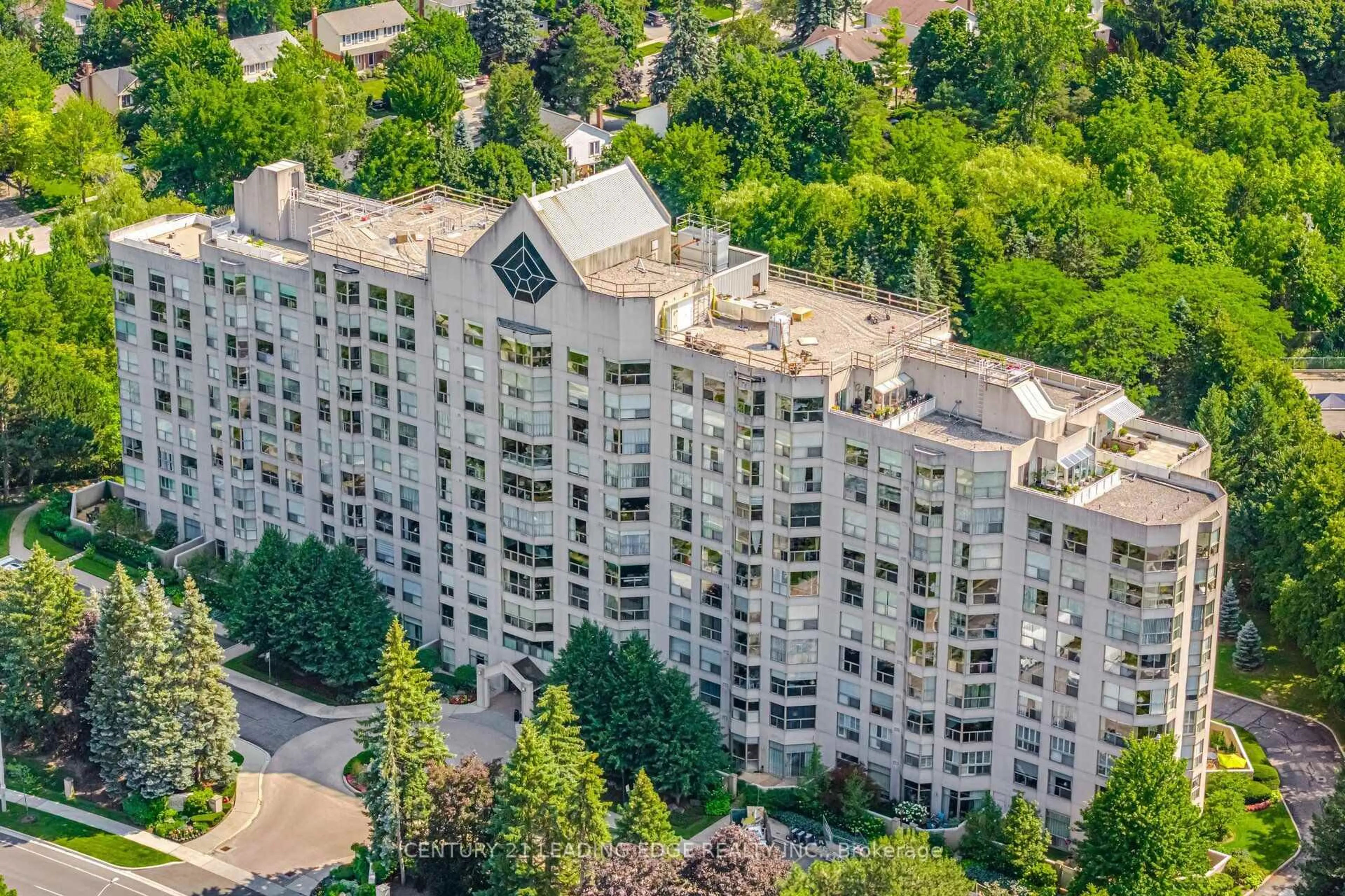 A pic from outside/outdoor area/front of a property/back of a property/a pic from drone, city buildings view from balcony for 1700 The College Way #202, Mississauga Ontario L5L 4M2