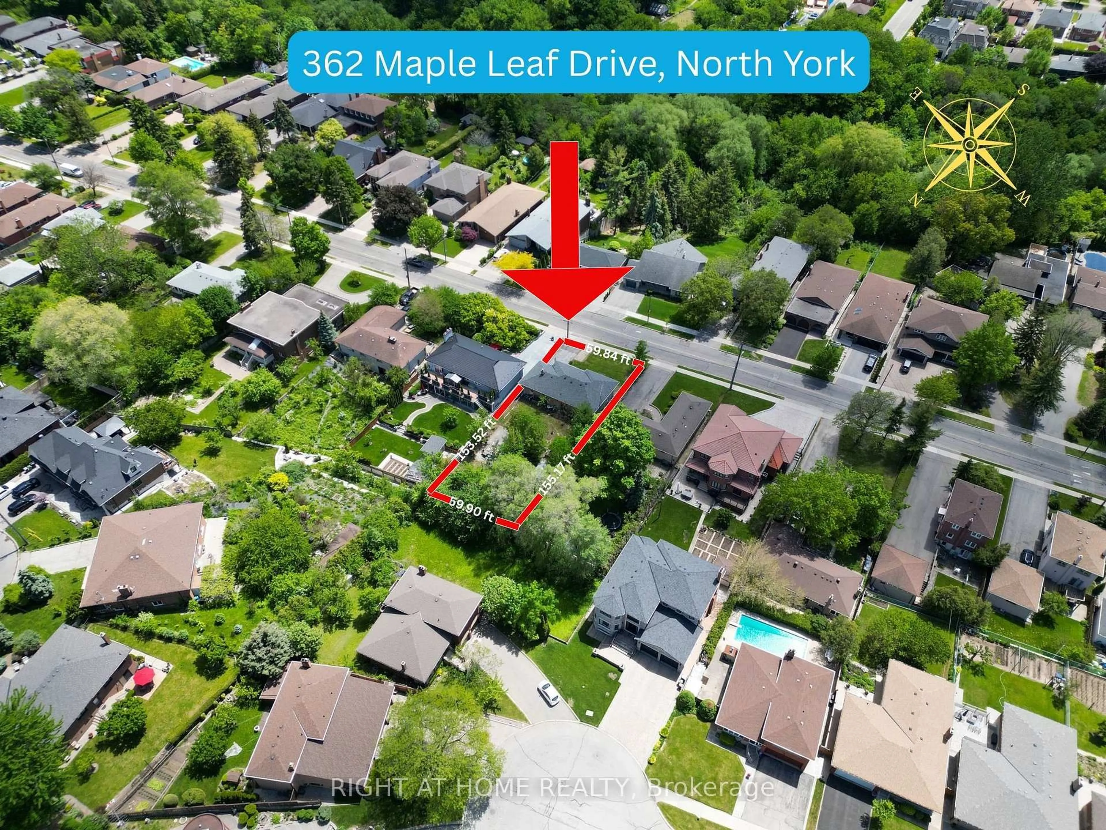 A pic from outside/outdoor area/front of a property/back of a property/a pic from drone, street for 362 Maple Leaf Dr, Toronto Ontario M6L 1P4