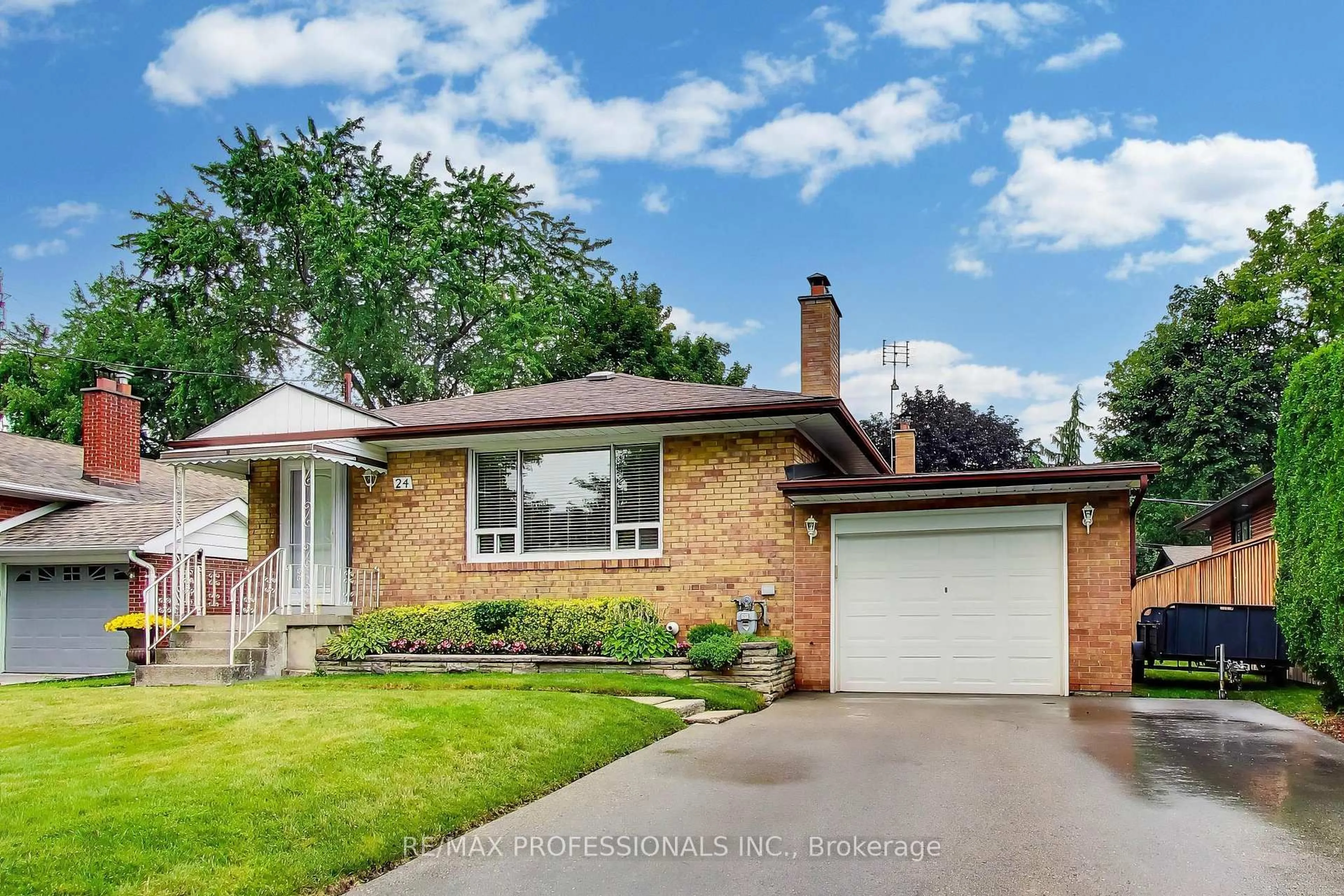 Home with brick exterior material, street for 24 Beaverbrook Ave, Toronto Ontario M9B 2M9
