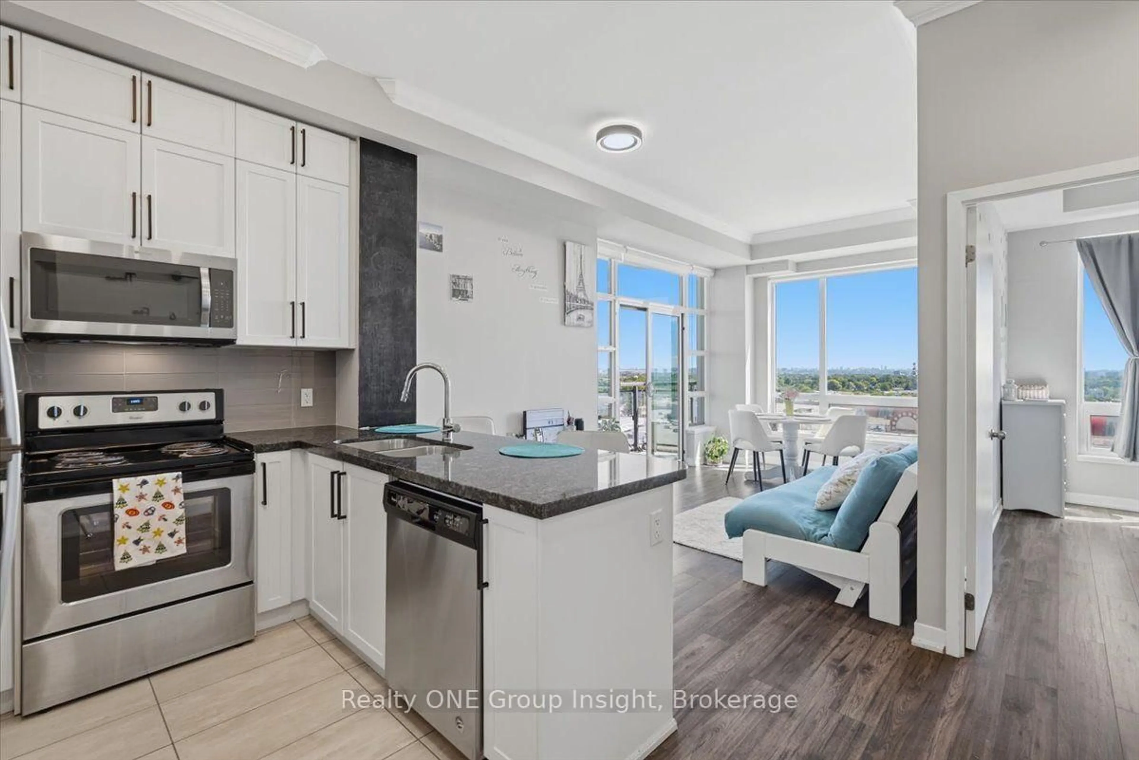 Open concept kitchen, unknown for 840 Queens Plate Dr #1009, Toronto Ontario M9W 0E7
