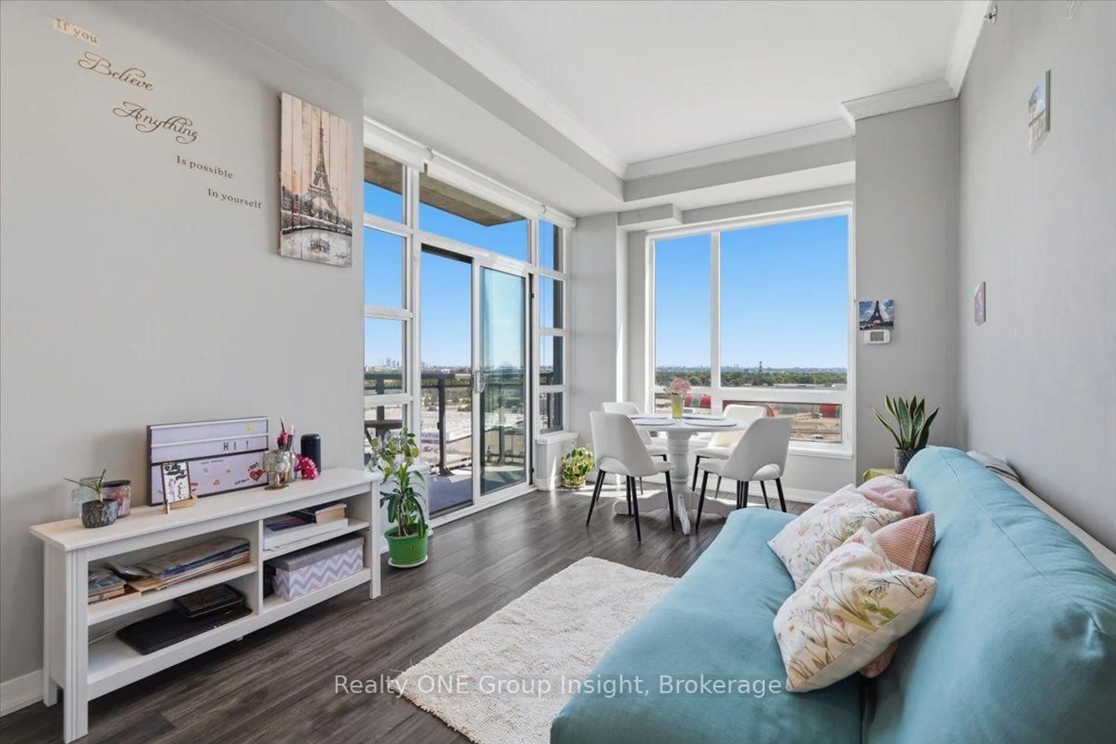 Living room with furniture, unknown for 840 Queens Plate Dr #1009, Toronto Ontario M9W 0E7
