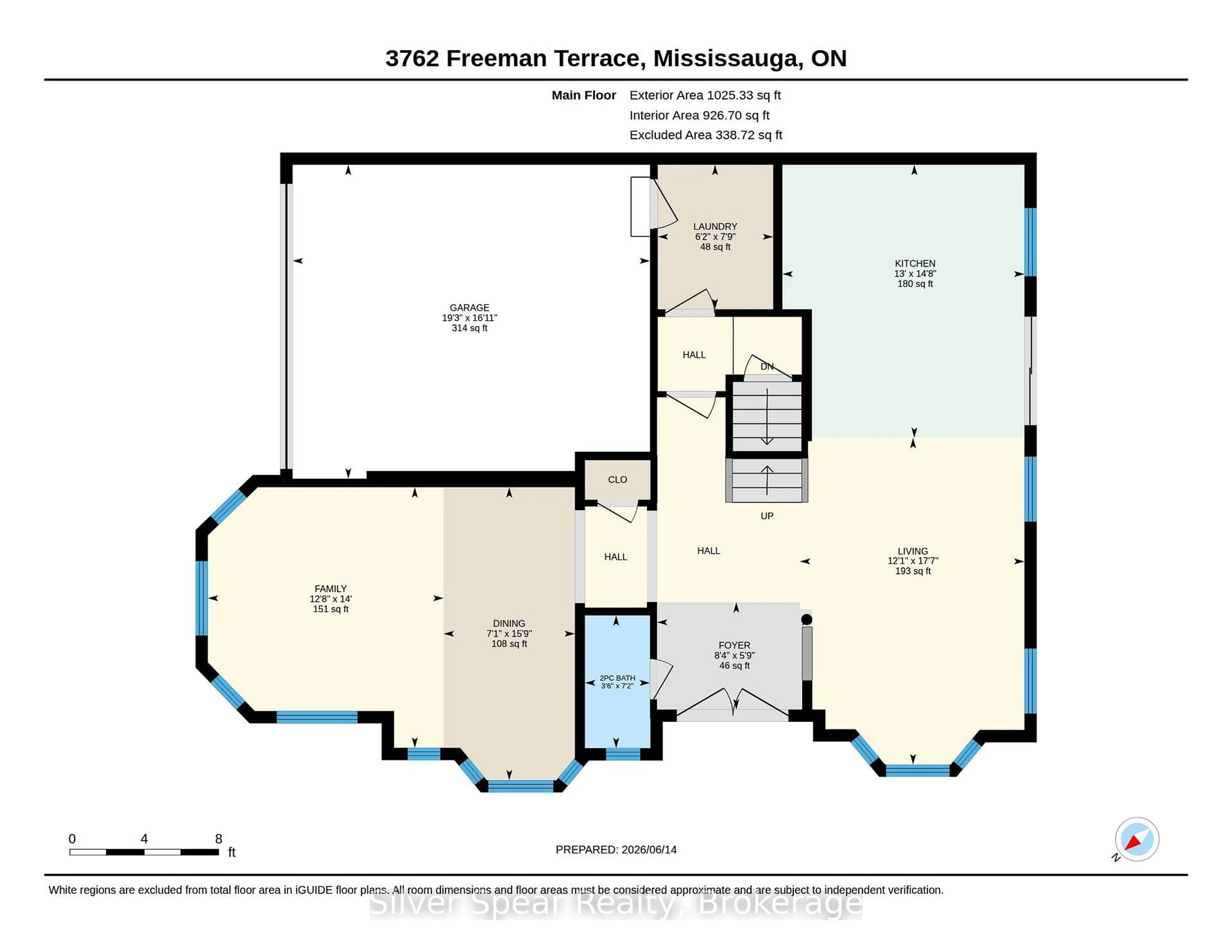 Floor plan for 3762 Freeman Terr, Mississauga Ontario L5M 6Y3