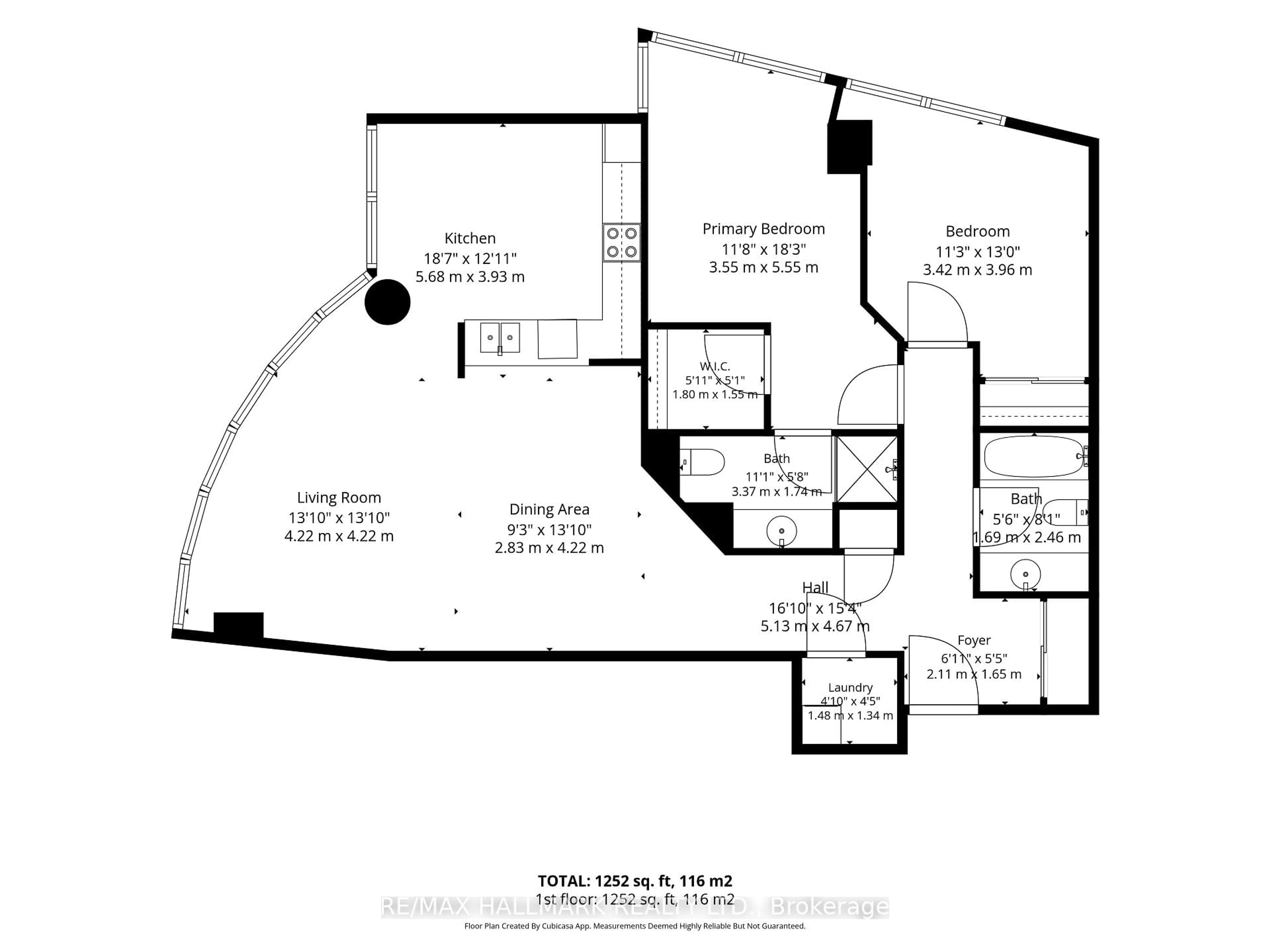 Floor plan for 50 Eglinton Ave #607, Mississauga Ontario L5R 3P5