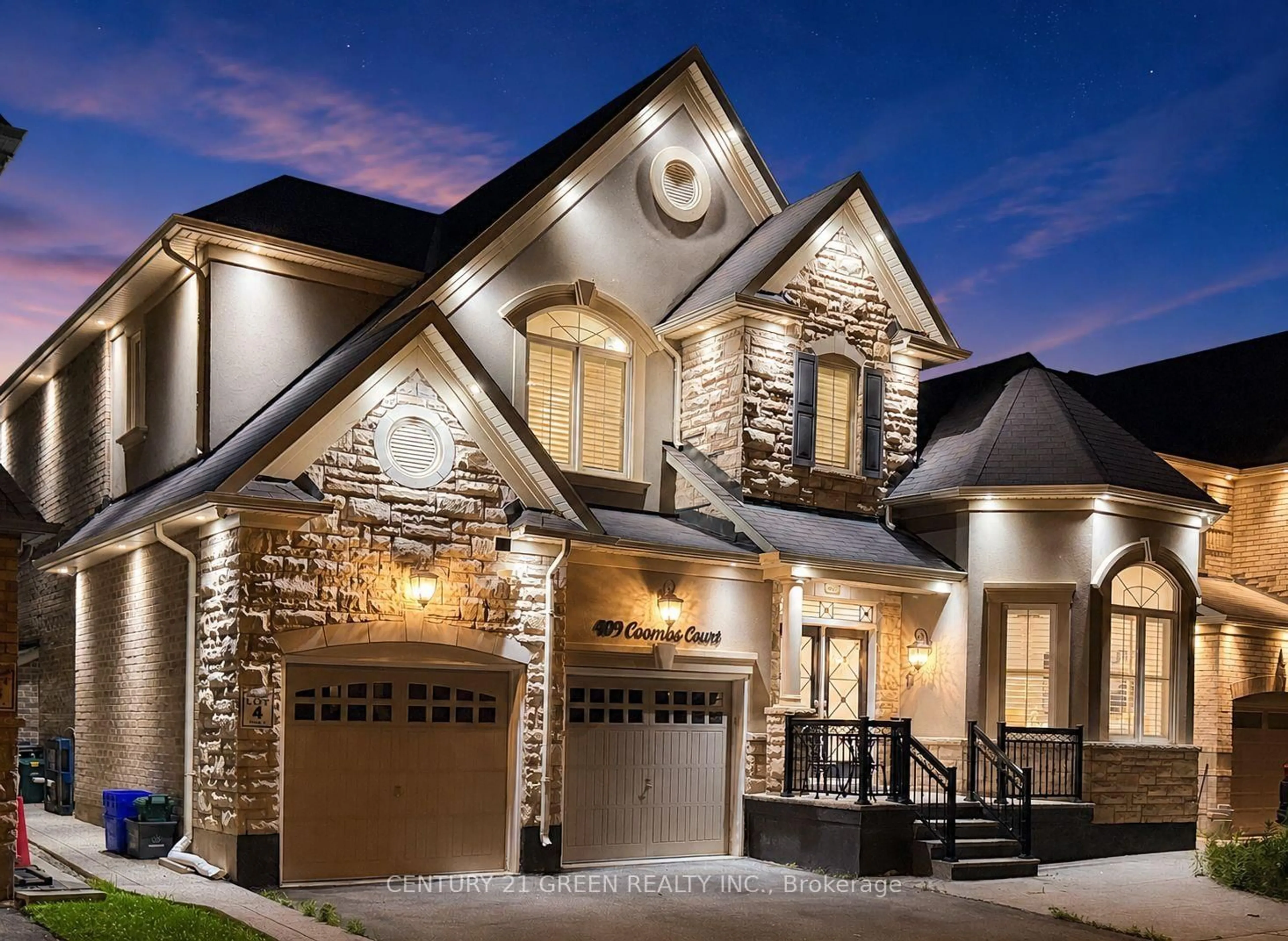 Home with brick exterior material, street for 409 Coombs Crt, Milton Ontario L9T 7N5