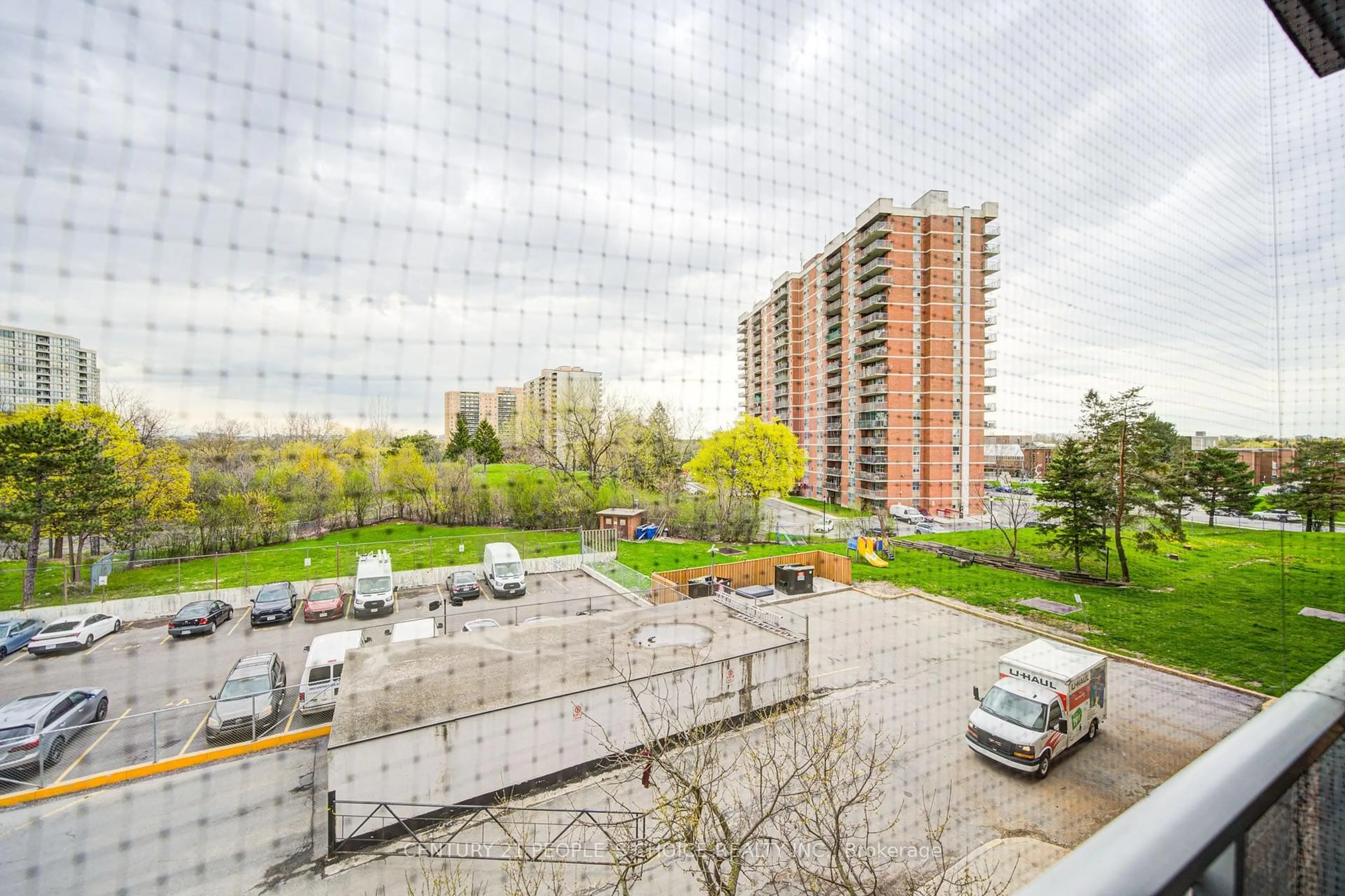 Patio, city buildings view from balcony for 2645 Kipling Ave #509, Toronto Ontario M9V 3S6