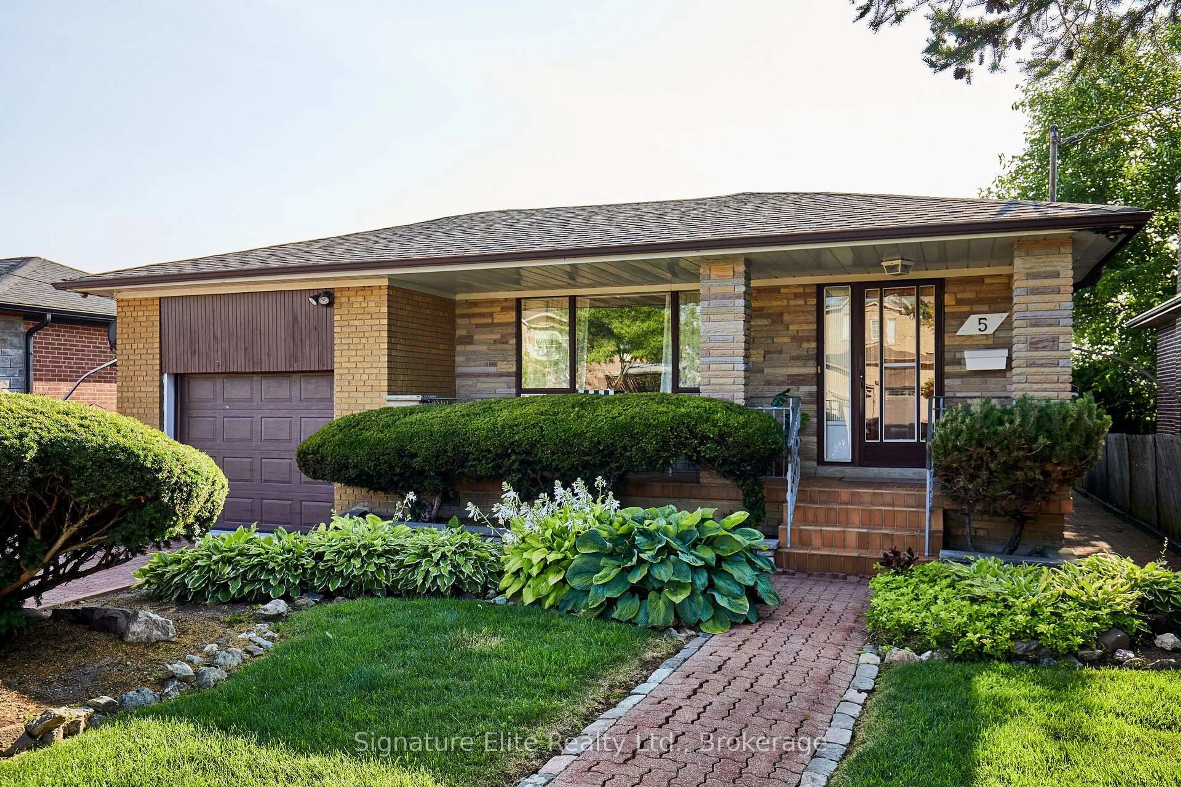 Home with brick exterior material, street for 5 Veerland Dr, Toronto Ontario M6L 1R8