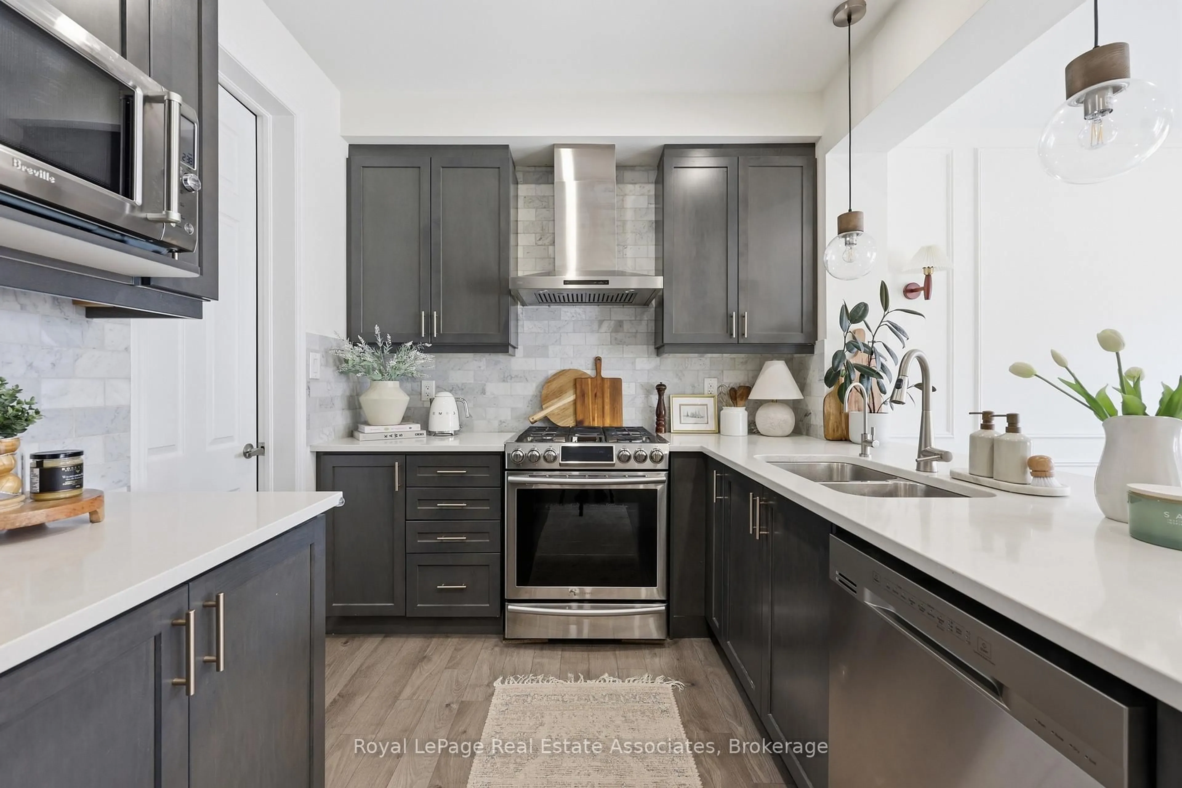 Contemporary kitchen, ceramic/tile floor for 1222 Rose Way #27, Milton Ontario L9E 1P2