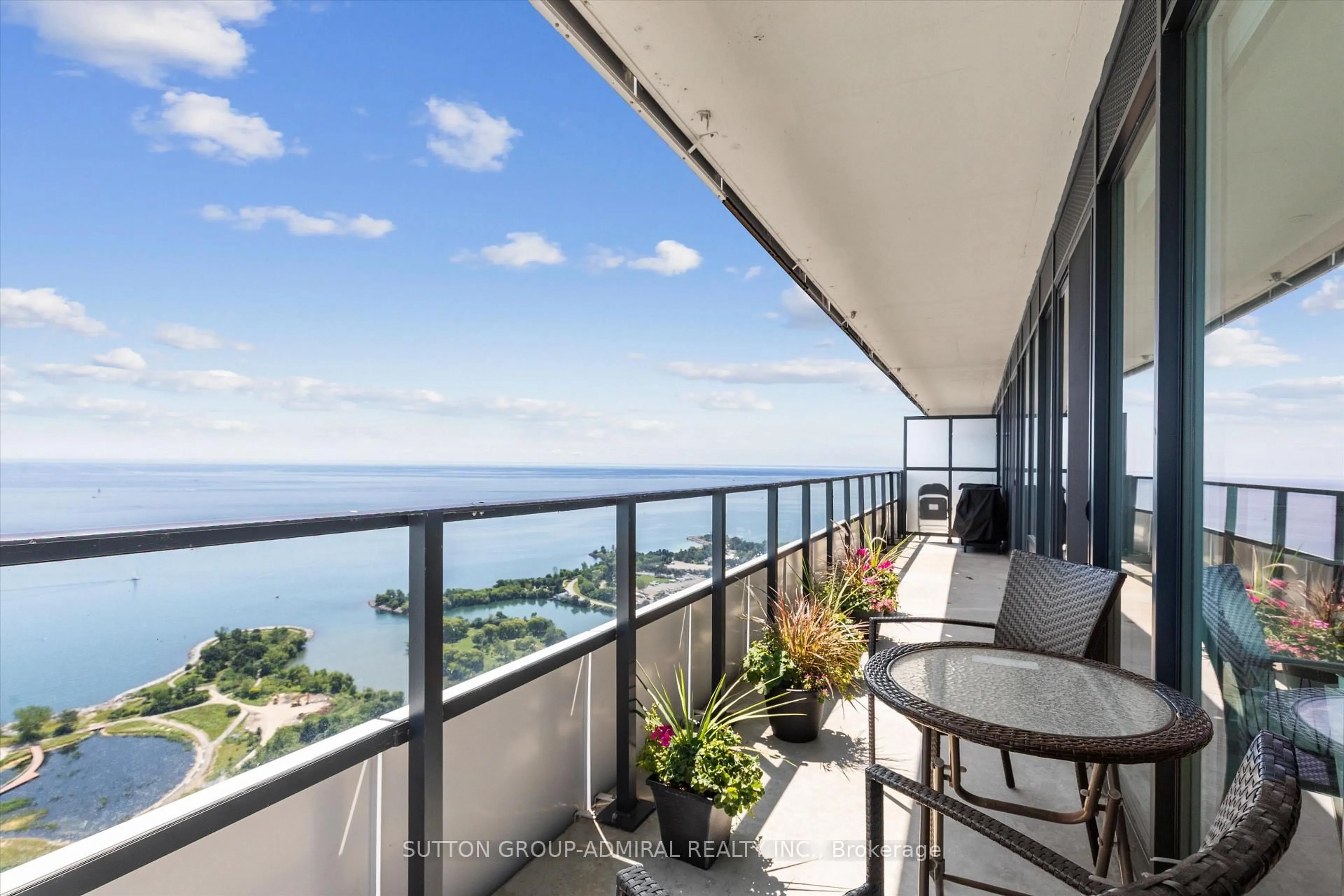 Balcony in the apartment, water/lake/river/ocean view for 30 Shore Breeze Dr #4908, Toronto Ontario M8V 0J1